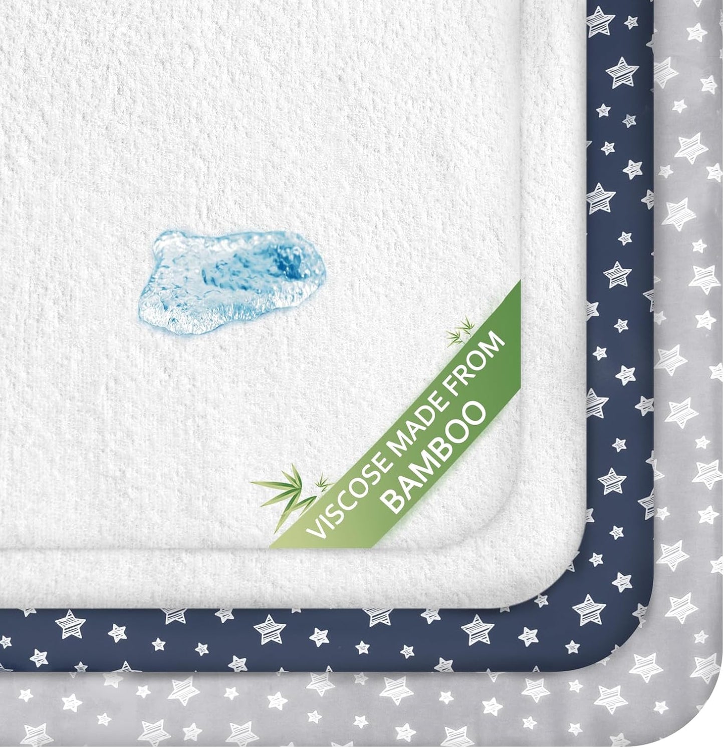 Waterproof Crib Sheets & Mattress Protector Set for Boys