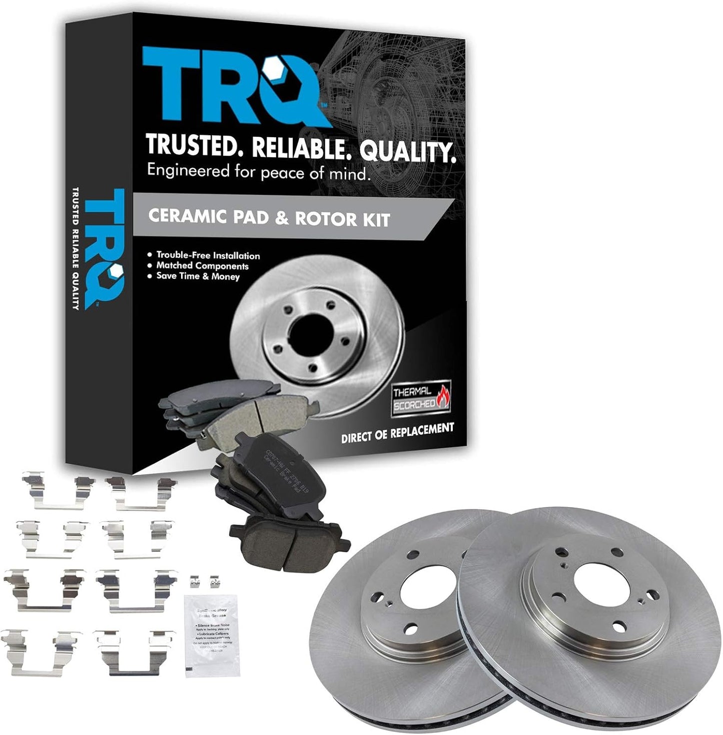 TRQ Front Brake Pad & Rotor Kit for 1999-2001 Lexus RX300