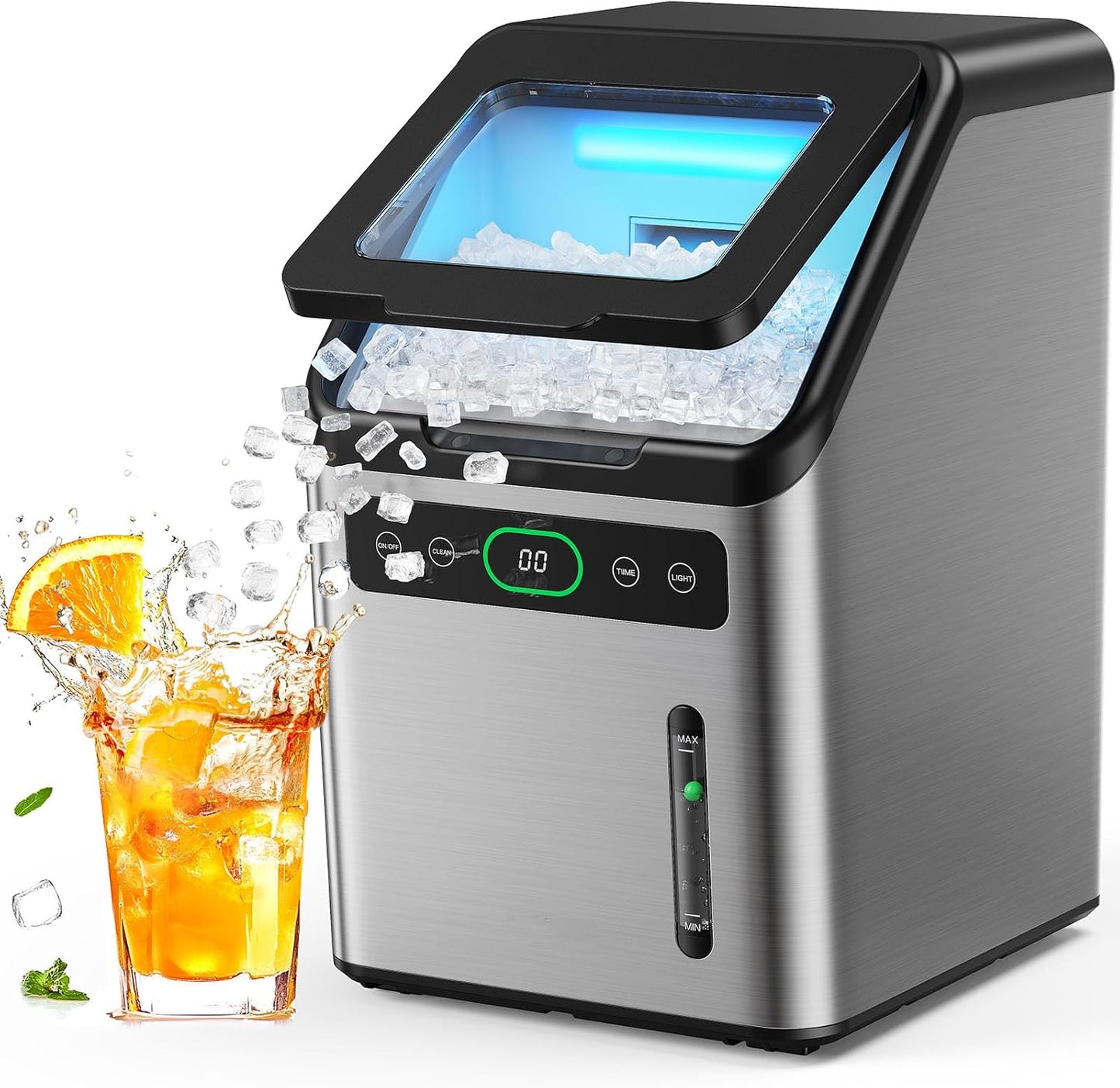 Totnz Nugget Ice Maker - Soft Chewable Ice, 44lbs/Day