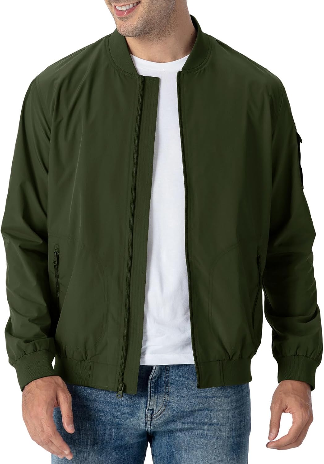 Rdruko Men's Lightweight Bomber Jacket for Stylish Comfort