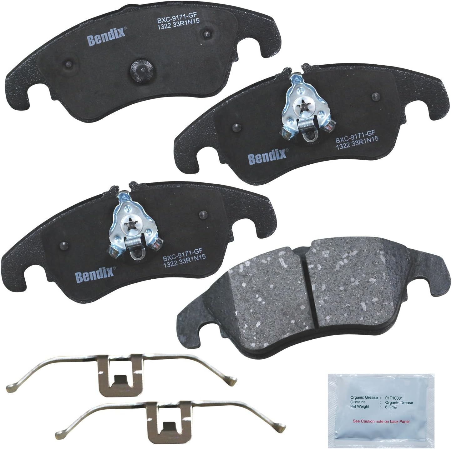 Bendix Priority1 CFC1322 Ceramic Front Brake Pads for Audi Models