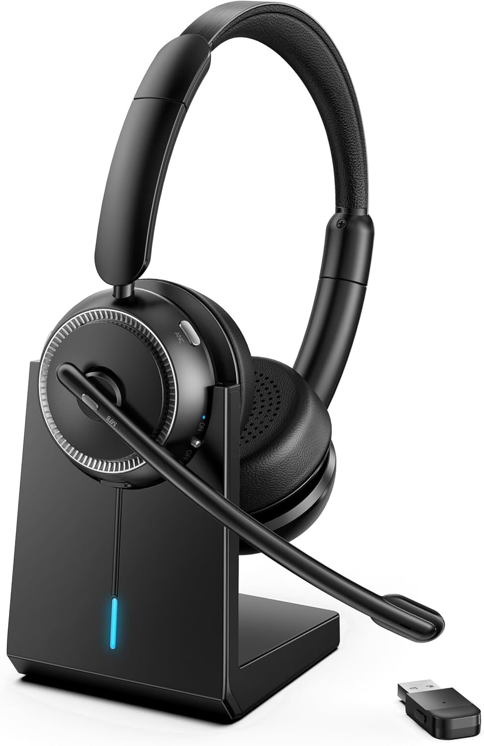 Bluetooth 5.4 Wireless Headset with ANC & ENC for PC and Cell Phones