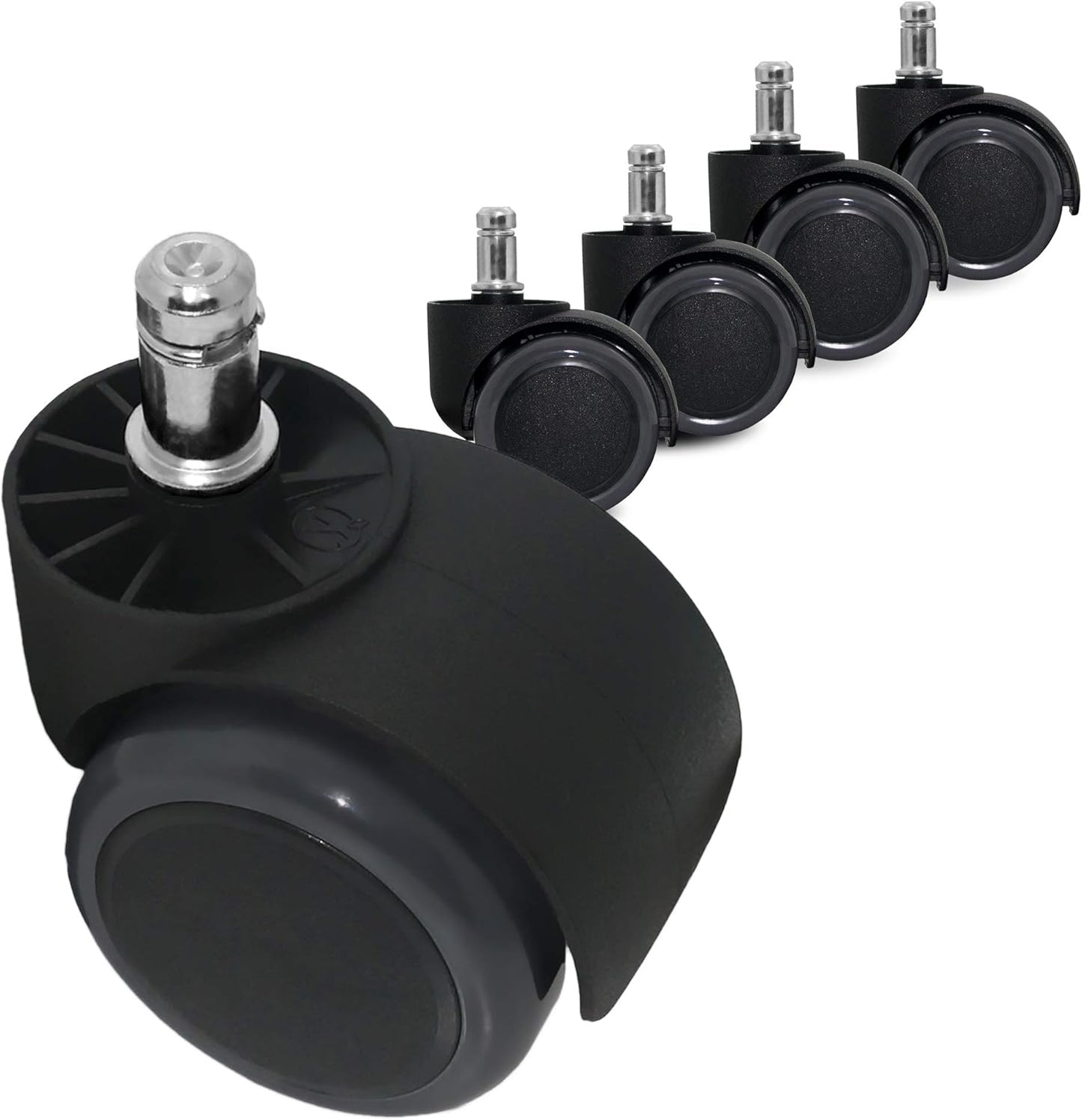 GuildreyTex Office Chair Caster Wheels - Easy Install, Floor Protection
