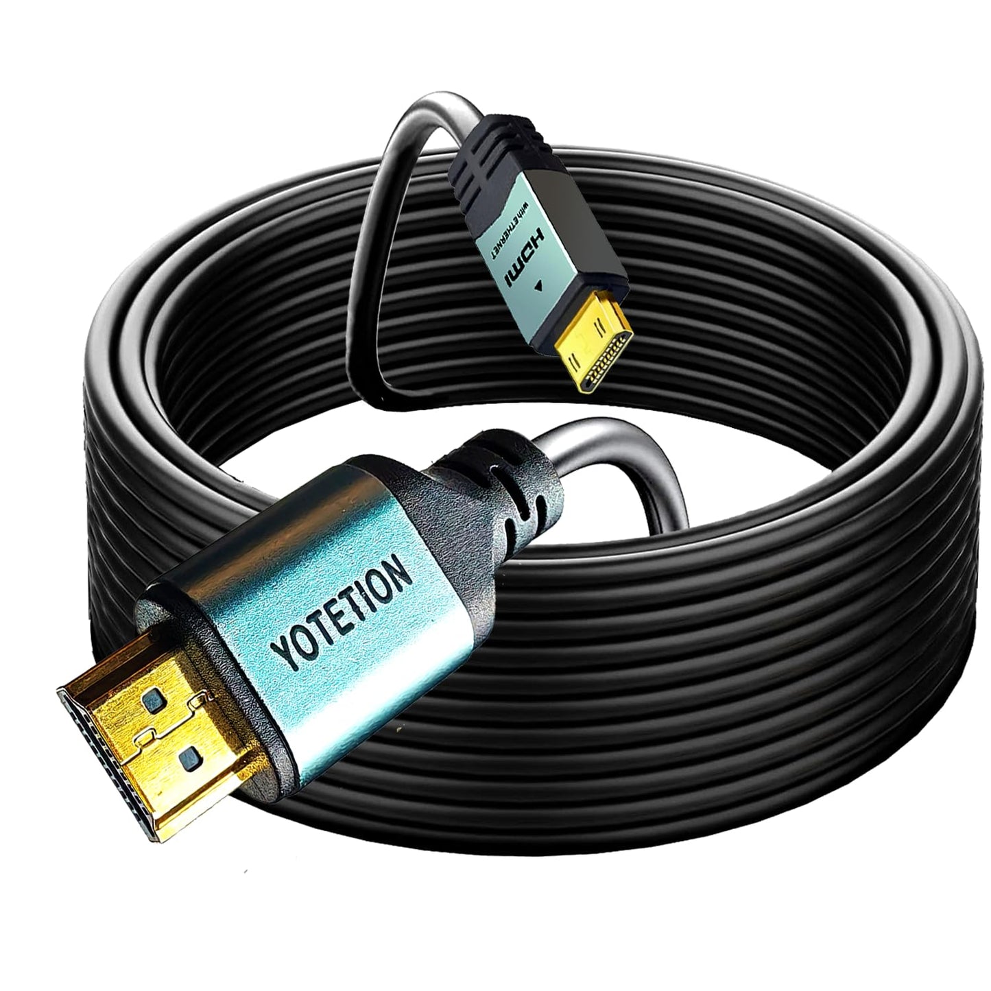 YOTETION Mini HDMI to HDMI Cable 50FT for 4K and 3D Support
