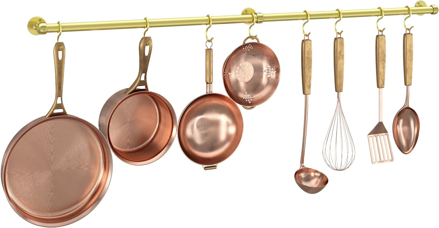 ROTHLEY Stainless Steel Pot and Pan Hanger for Kitchen Walls