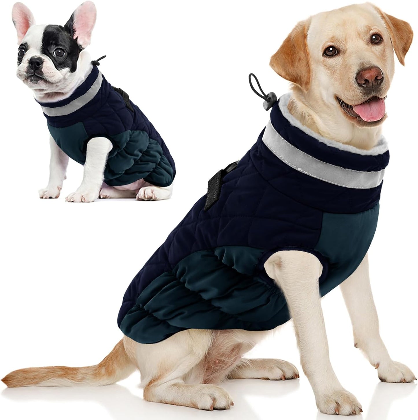 AOFITEE Dog Coat - Warm Reflective Turtleneck Jacket for Dogs