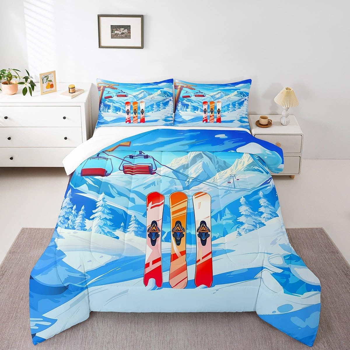 Snow Sports Kids Bedding Set - Cozy & Colorful!