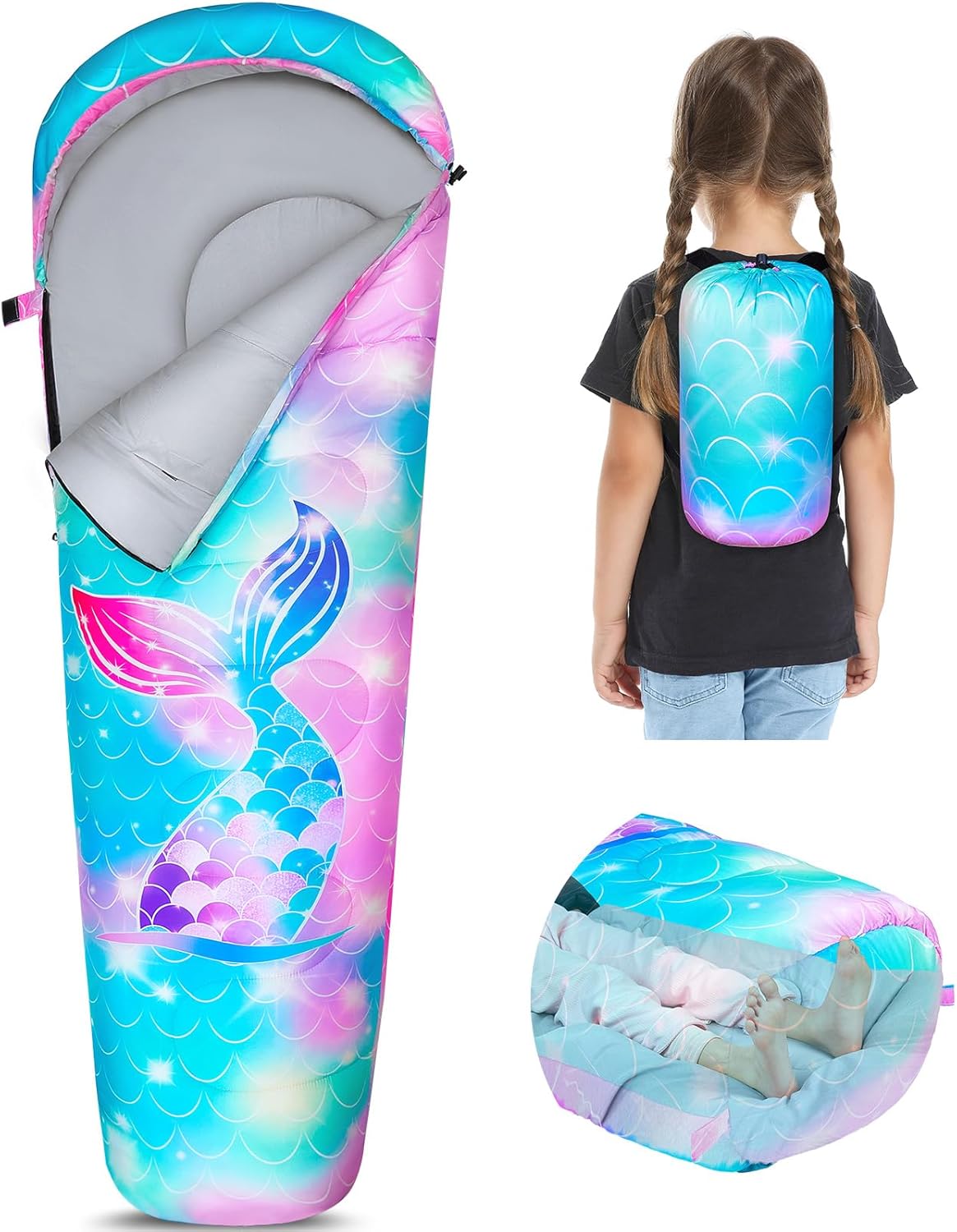 FIOBEE Kids Sleeping Bag for Girls Boys Warm & Cool Weather