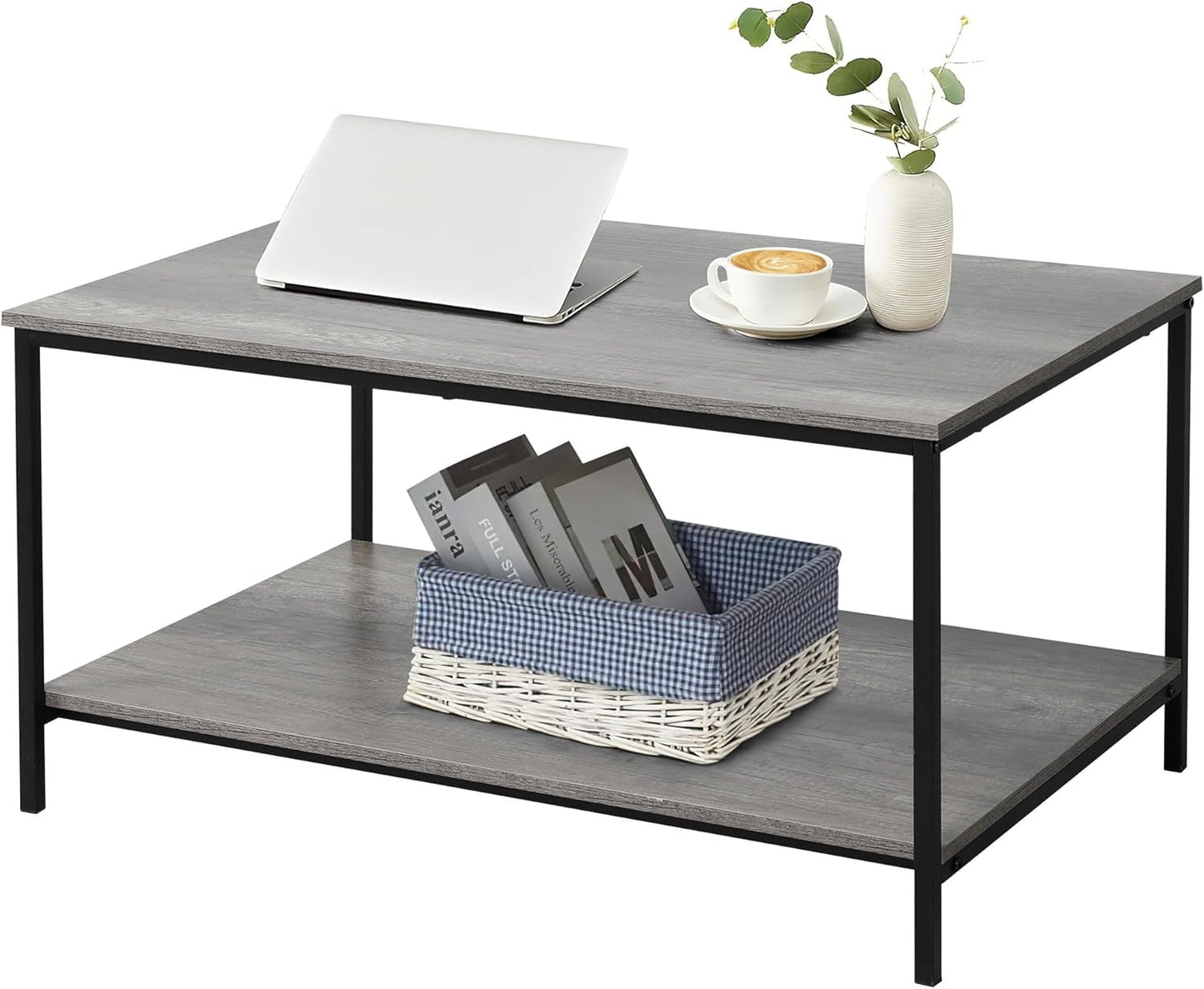 SENIG 2-Tier Coffee Table - Compact Storage Solution