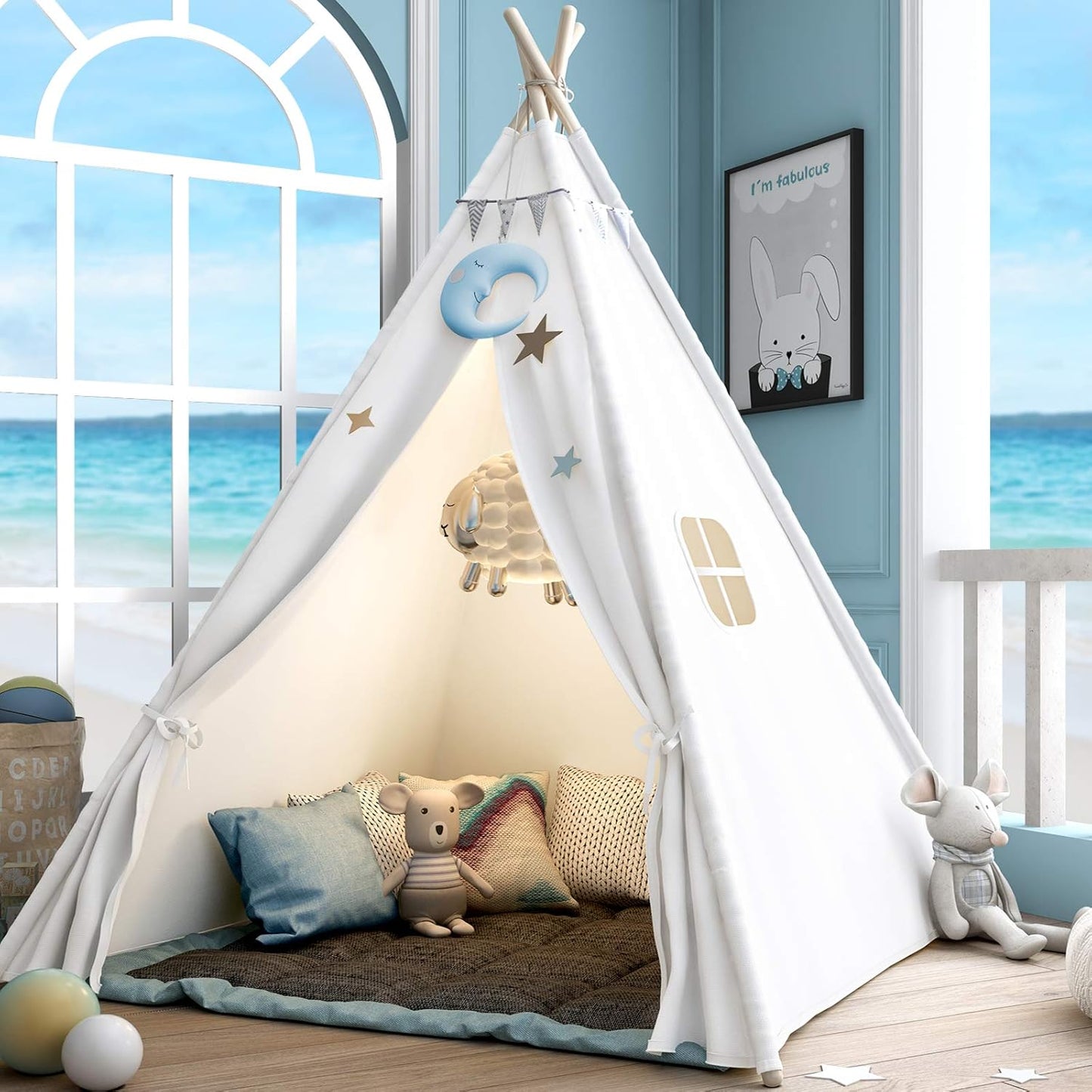 Sumerice Teepee Play Tent - Portable Fun for Kids