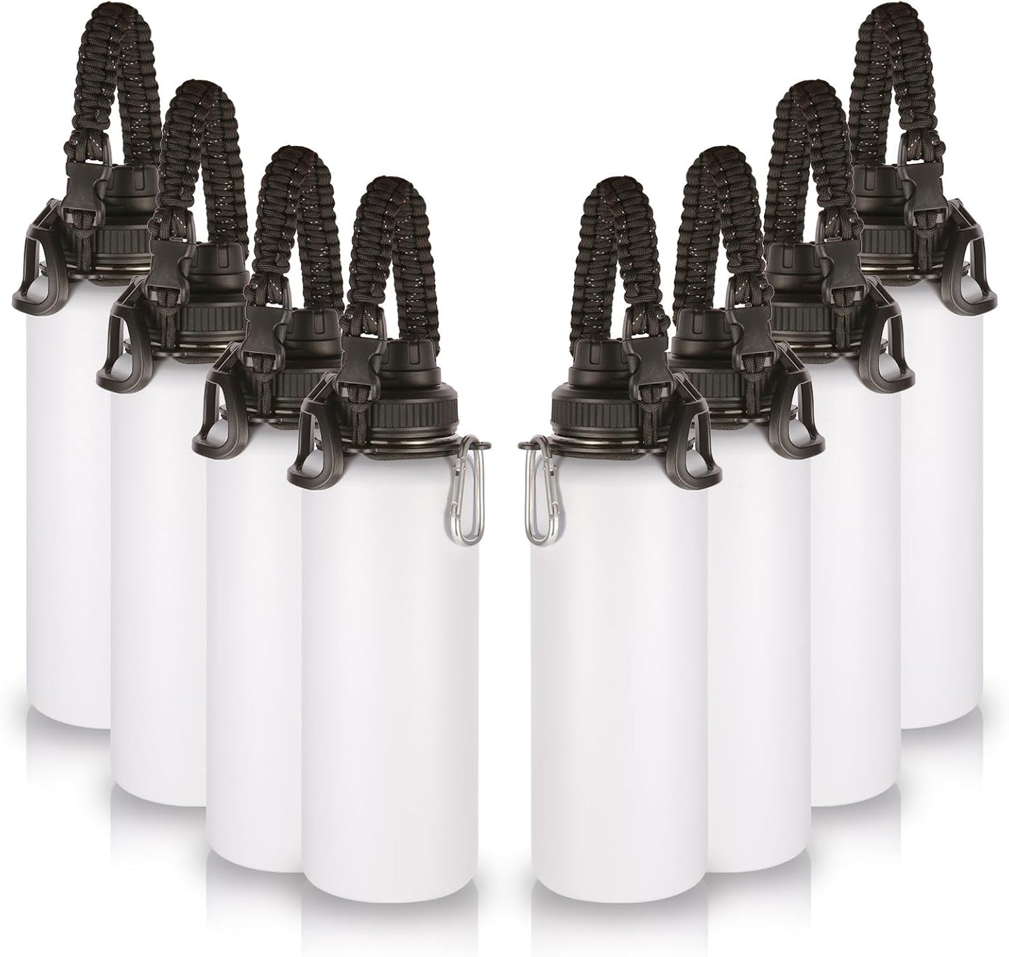 Volhoply Insulated Water Bottles Bulk 8 Pack for Outdoor Use