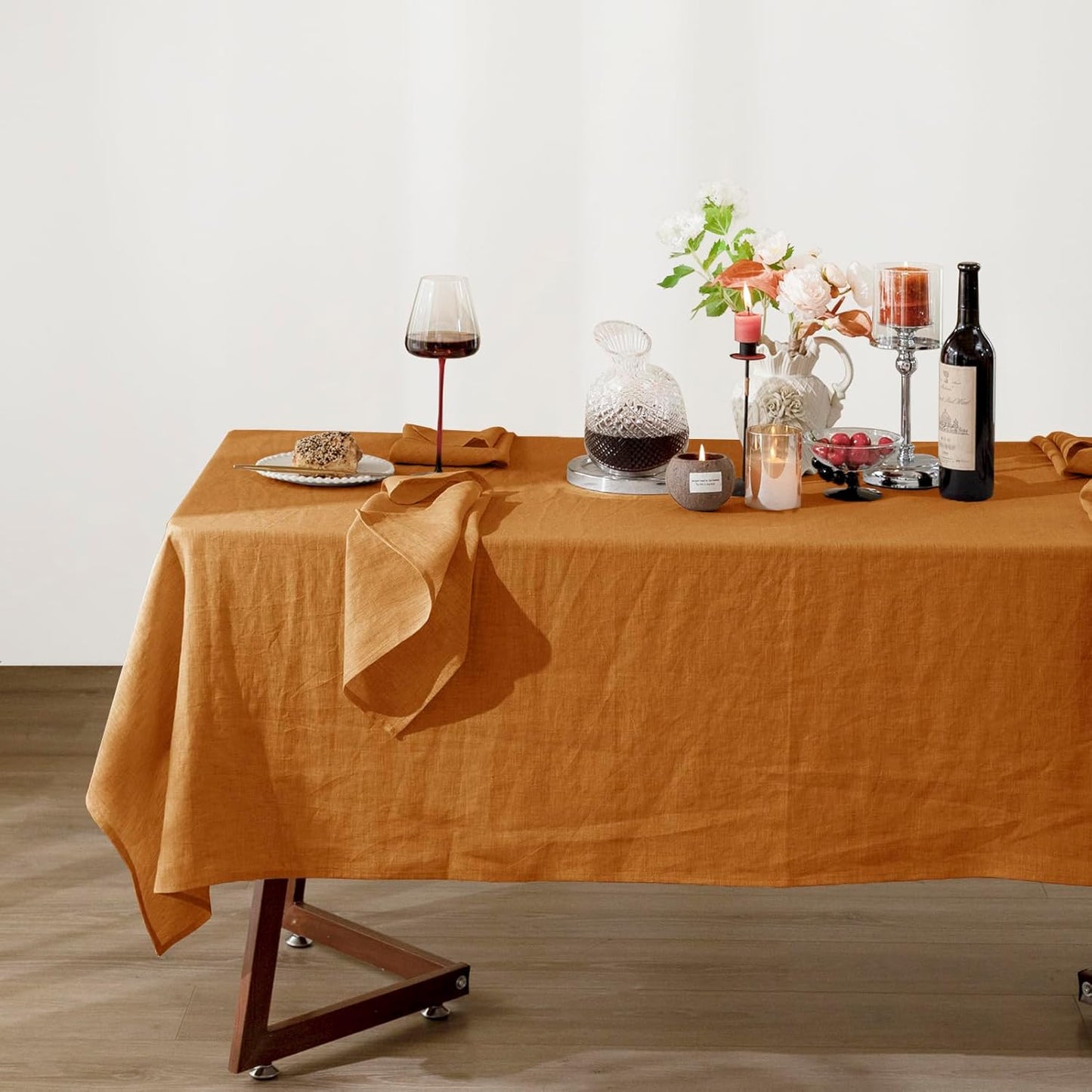 Talasily Linen Tablecloth 100% Pure Linen 60x84 for Events