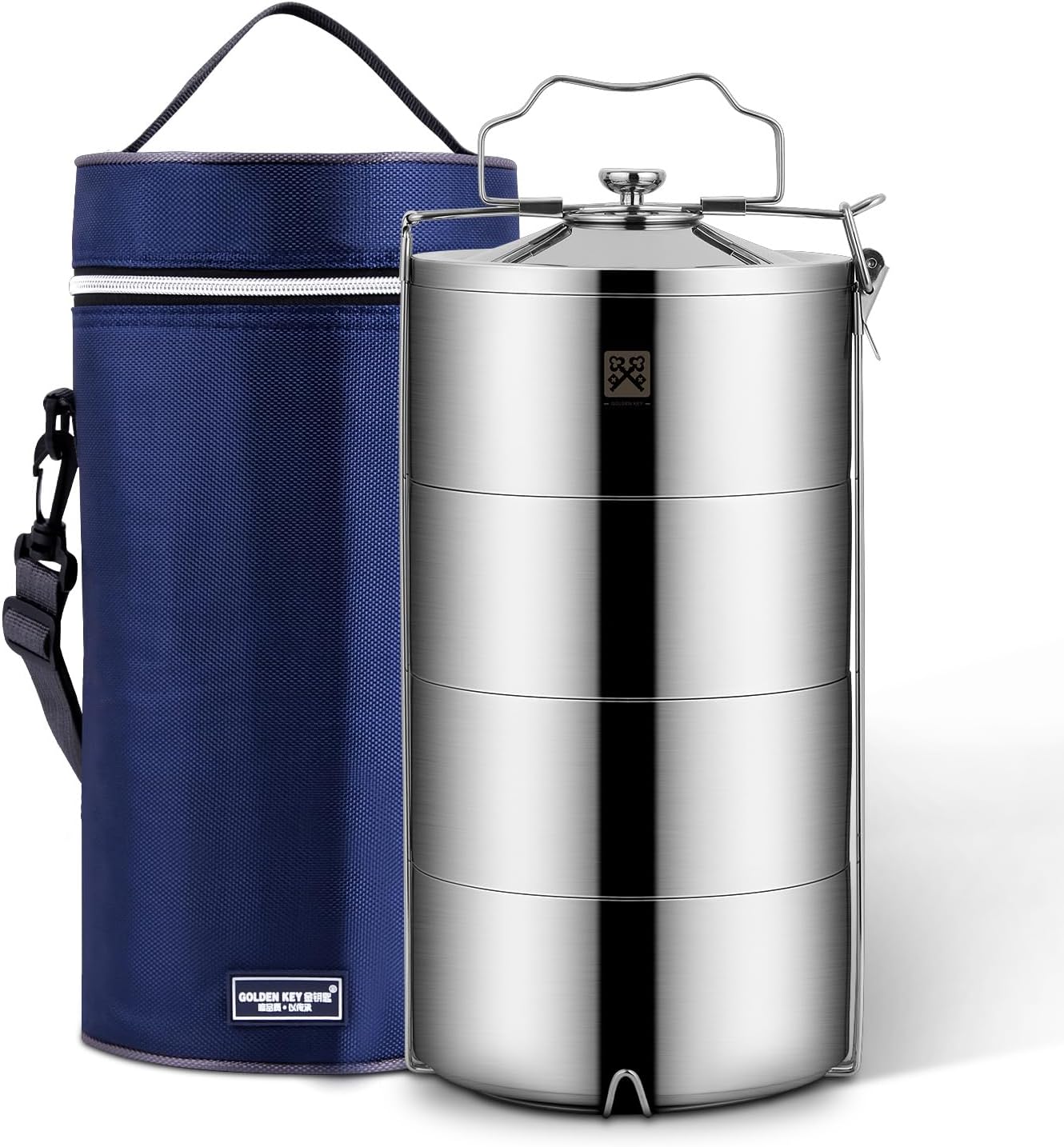 GOLDEN KEY 120 oz Stainless Steel Stackable Lunch Box Review