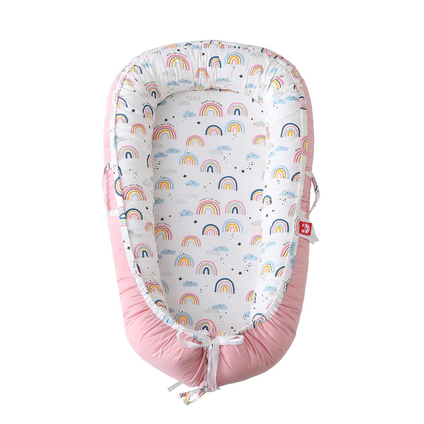 Baby Lounger for Newborns 0-24 Months, Soft Cotton Cushion