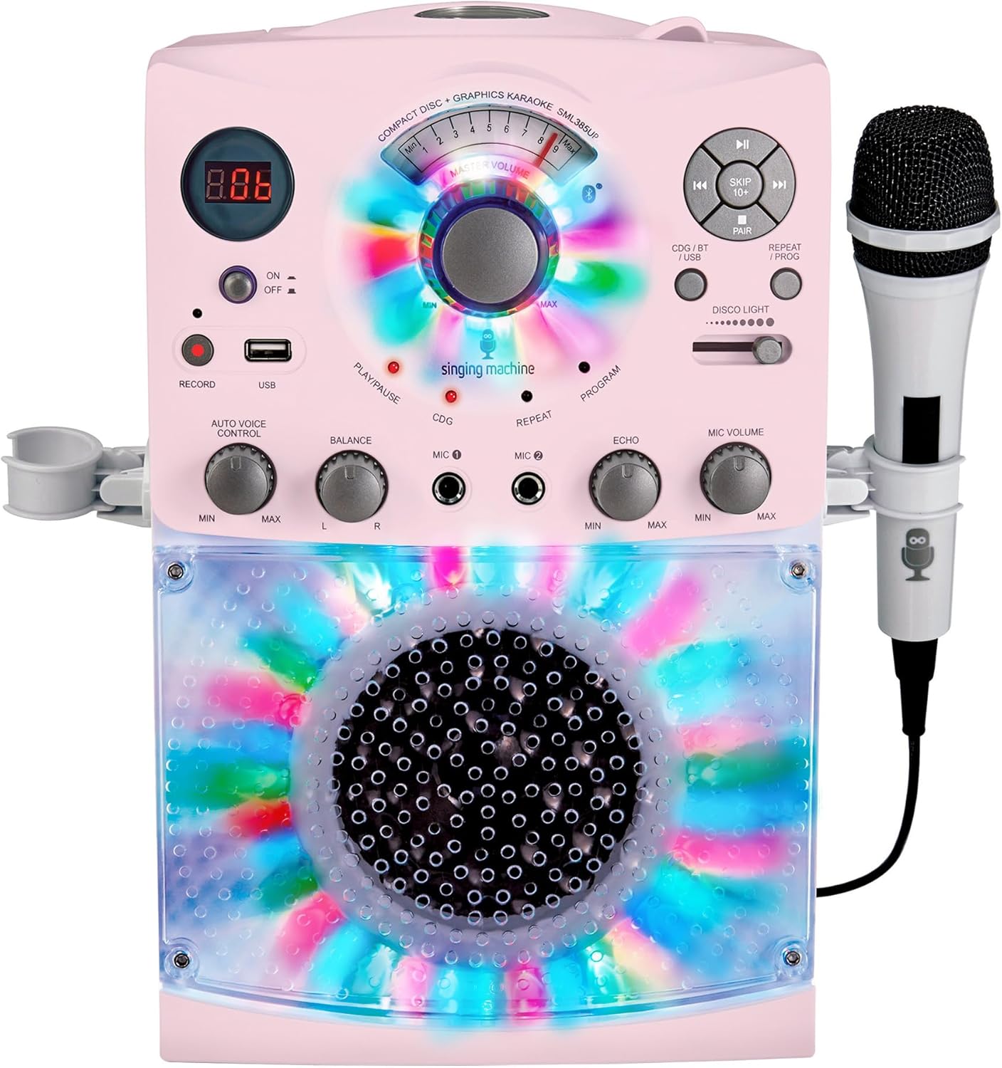 Wireless Karaoke Fun - Singing Machine with Disco Lights