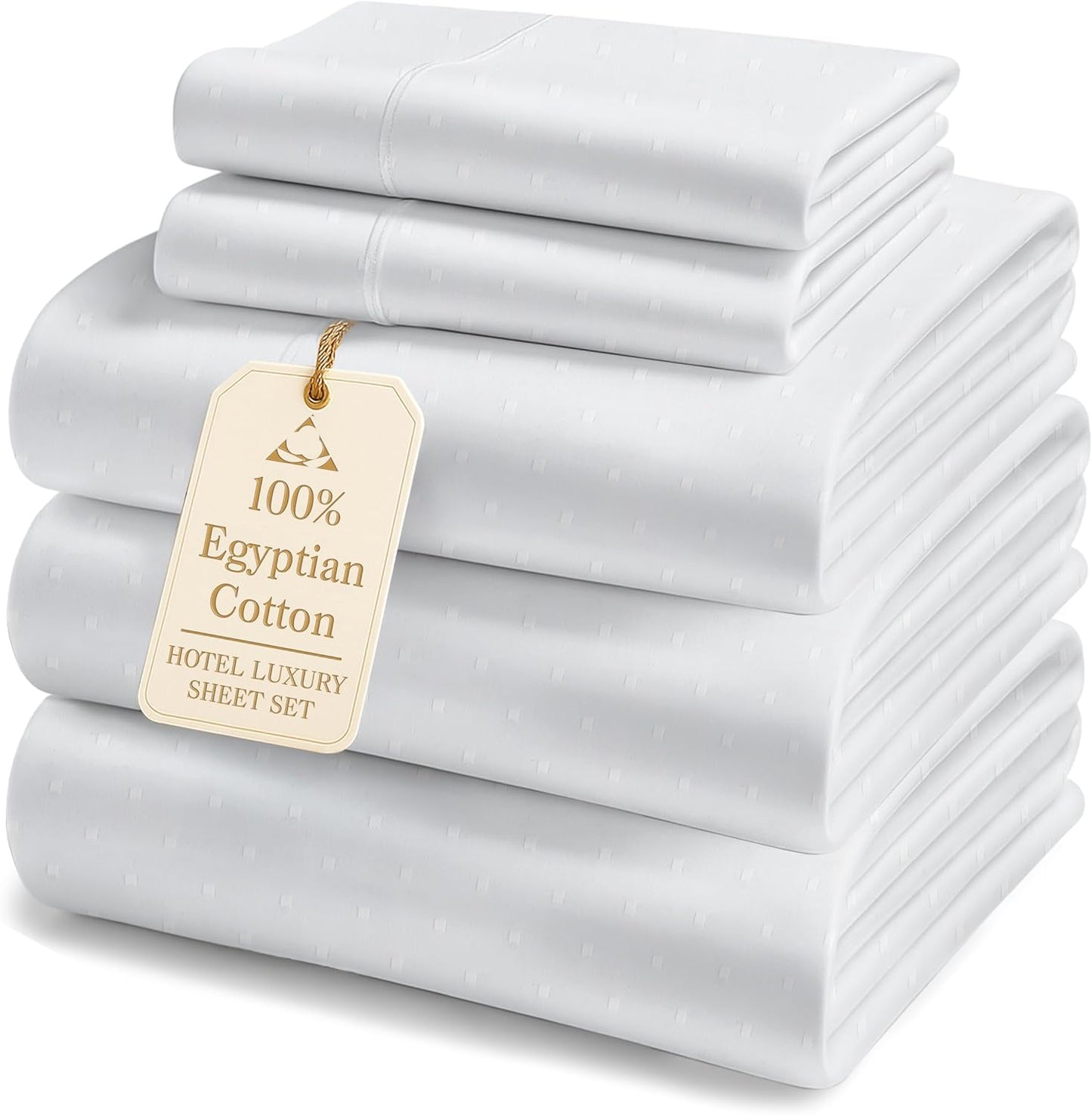 100% Egyptian Cotton Split King Sheets for Adjustable Beds