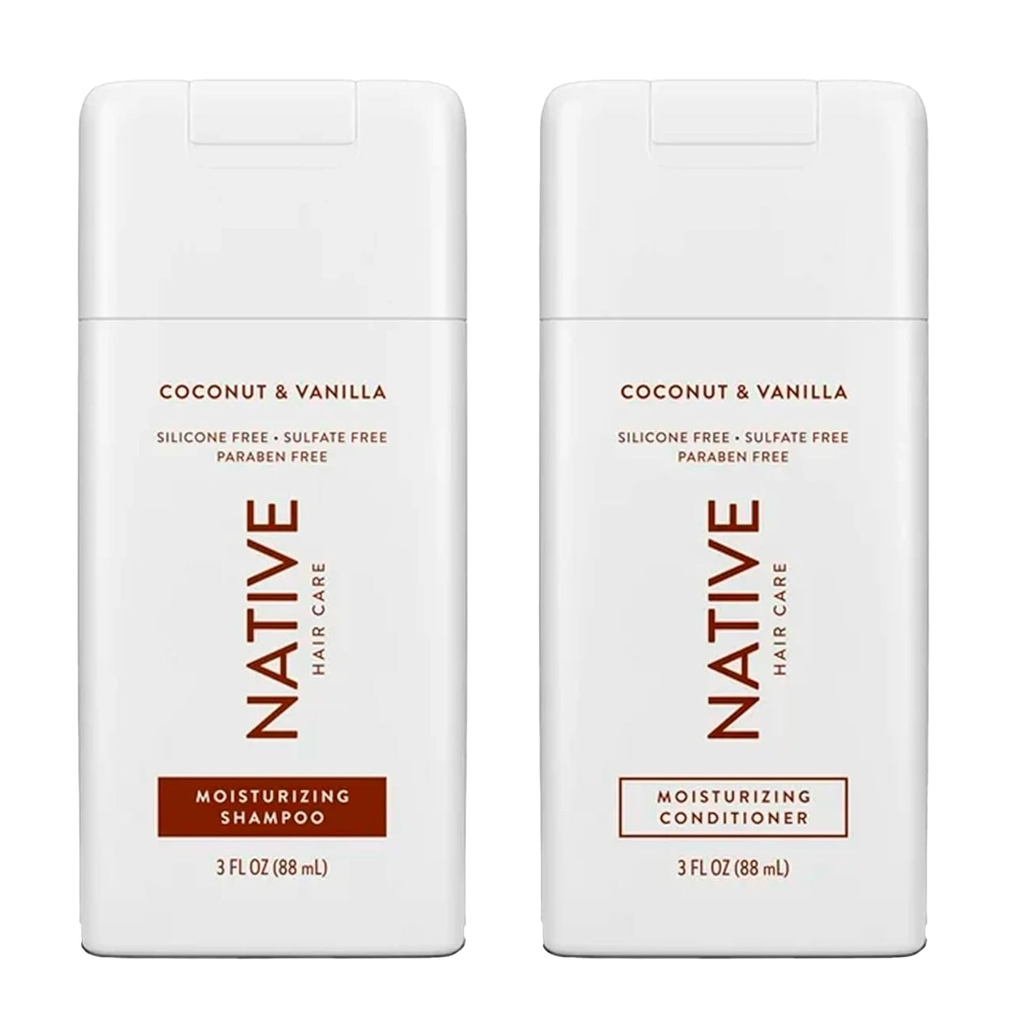 Coconut Vanilla Hair Care Set - All Hair Types - 3 fl Oz x 2 - Silicone & Paraben Free