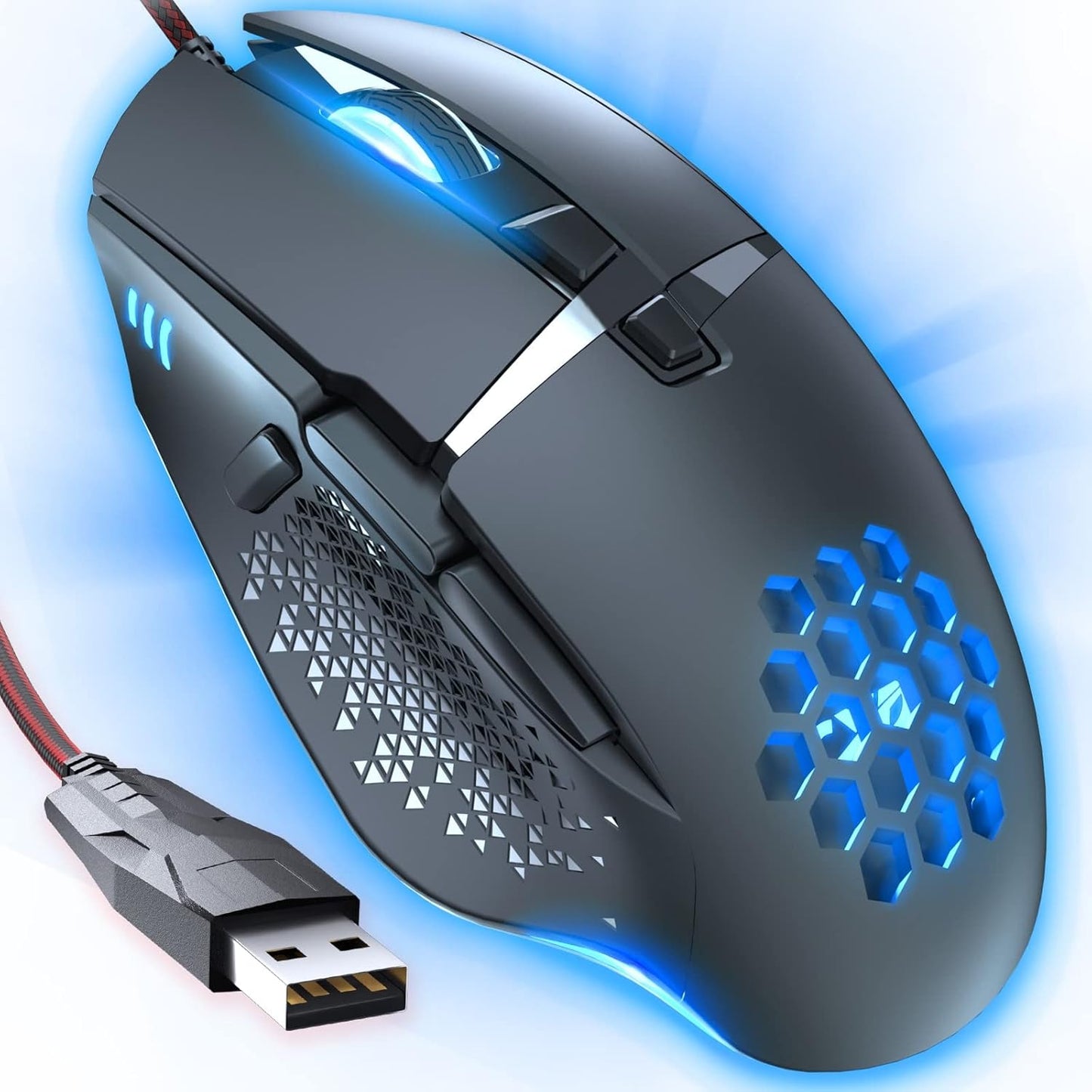 CYD Gaming Mouse - 12800 DPI, RGB Backlit, 8 Buttons
