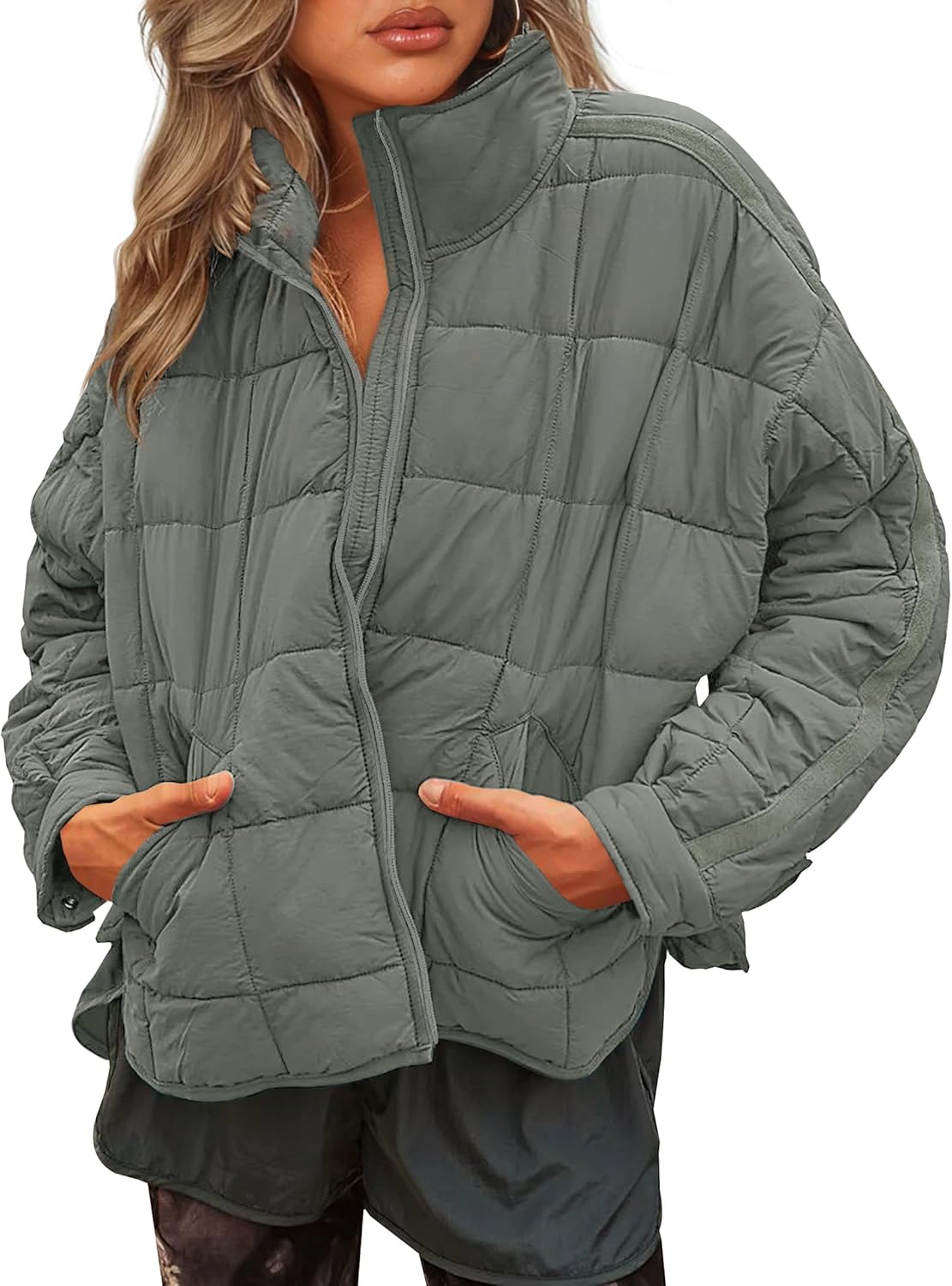 LEANI Women's Oversized Lightweight Puffer Jackets for Comfort