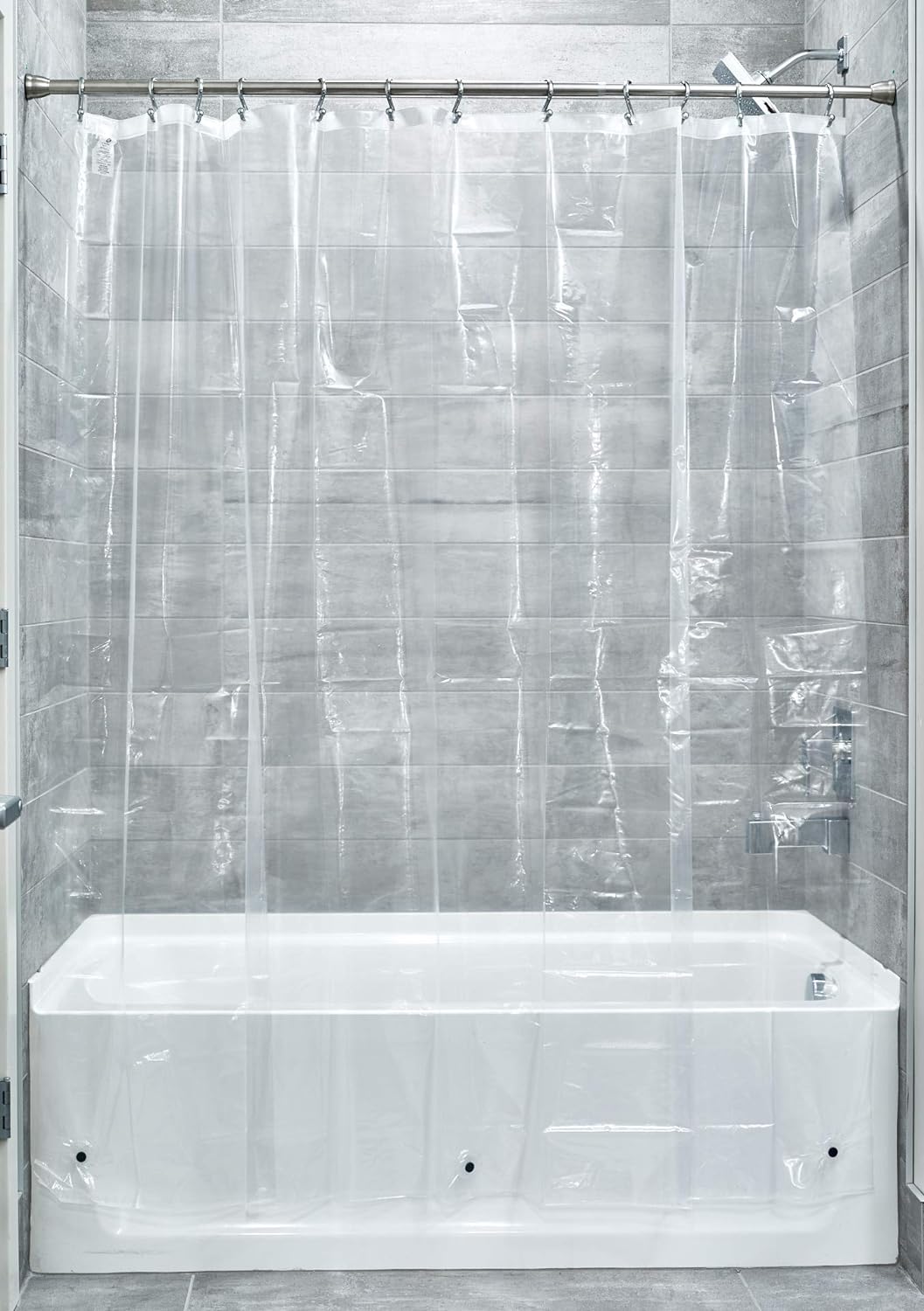 InterDesign 108 x 72 Clear Vinyl Shower Curtain Liner