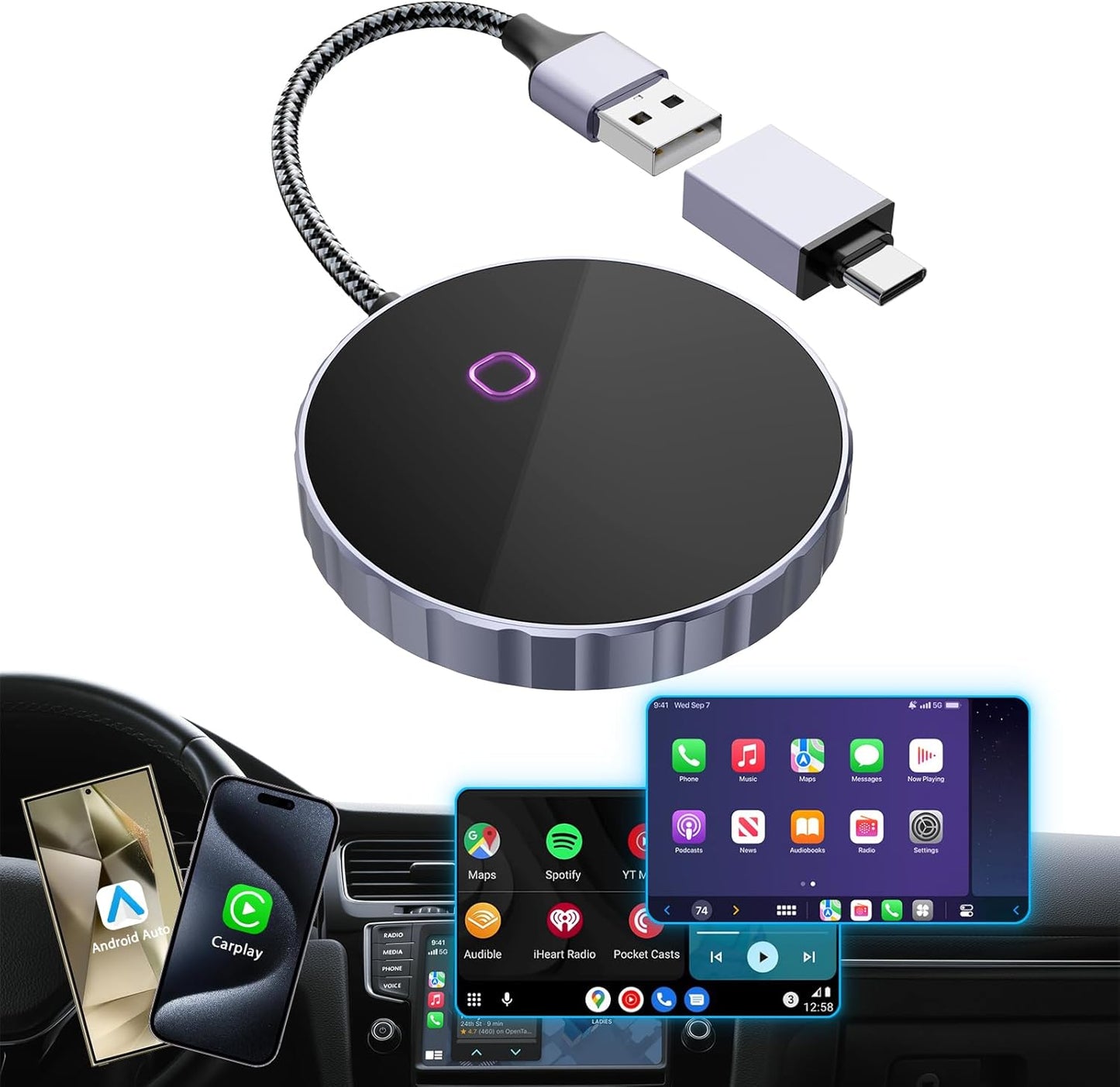 2024 Upgrade Wireless Car-Play Adapter