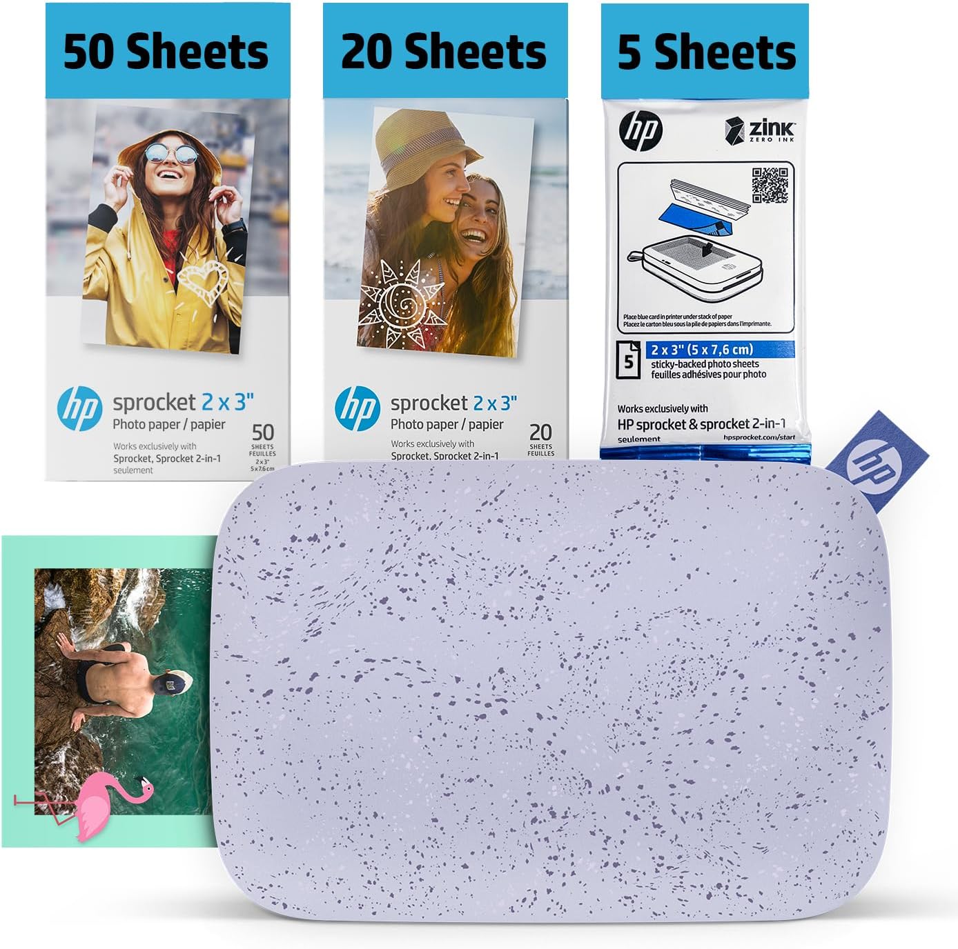 HP Sprocket 2x3 Instant Smartphone Photo Printer for Memories