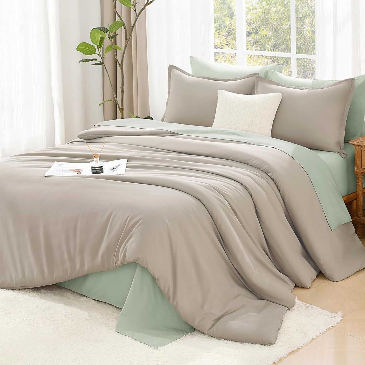 Litanika Comforters Oatmeal Oversized Queen Size Set
