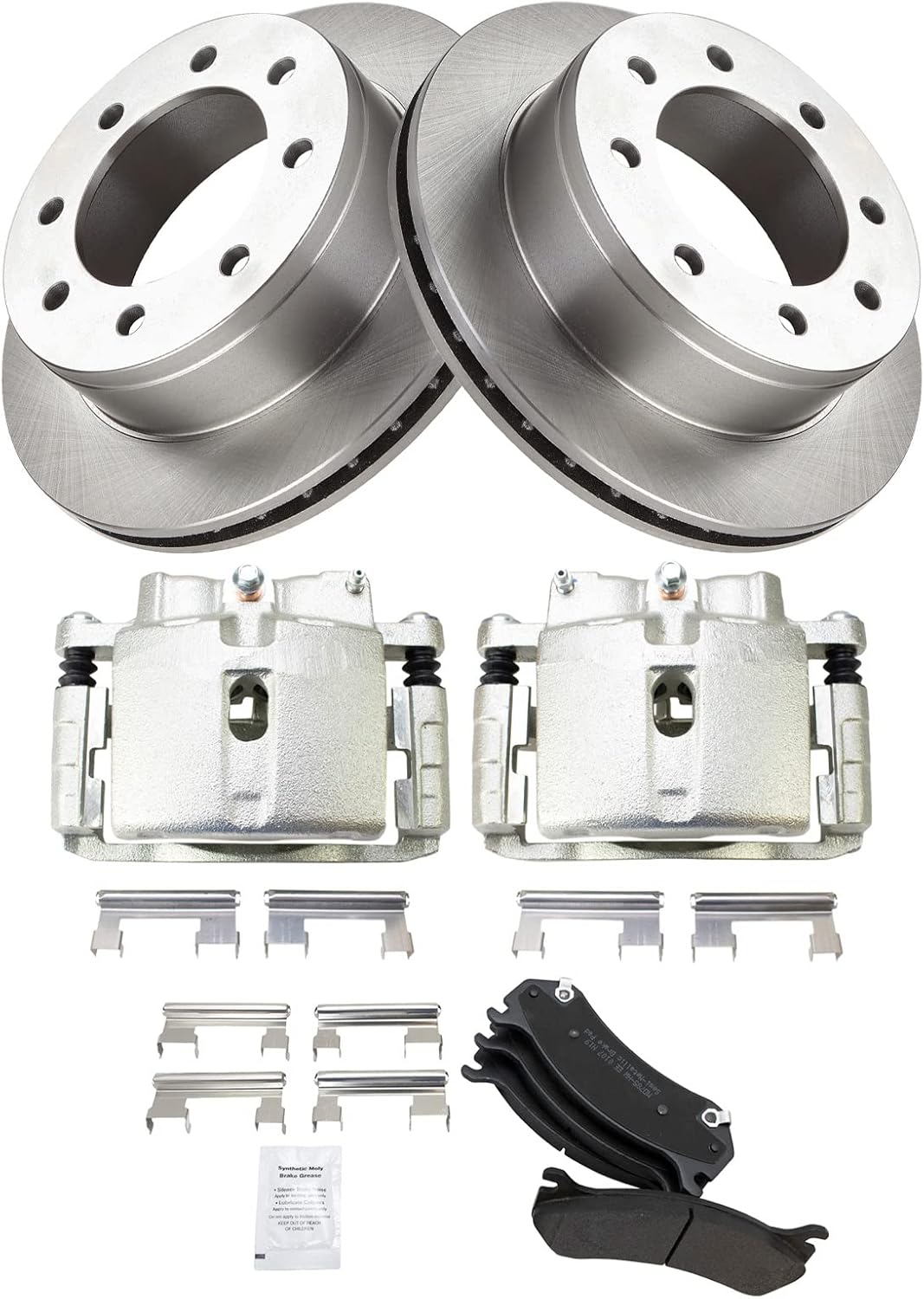 TRQ Rear Brake Pad & Rotor Kit for Chevrolet and GMC Vehicles