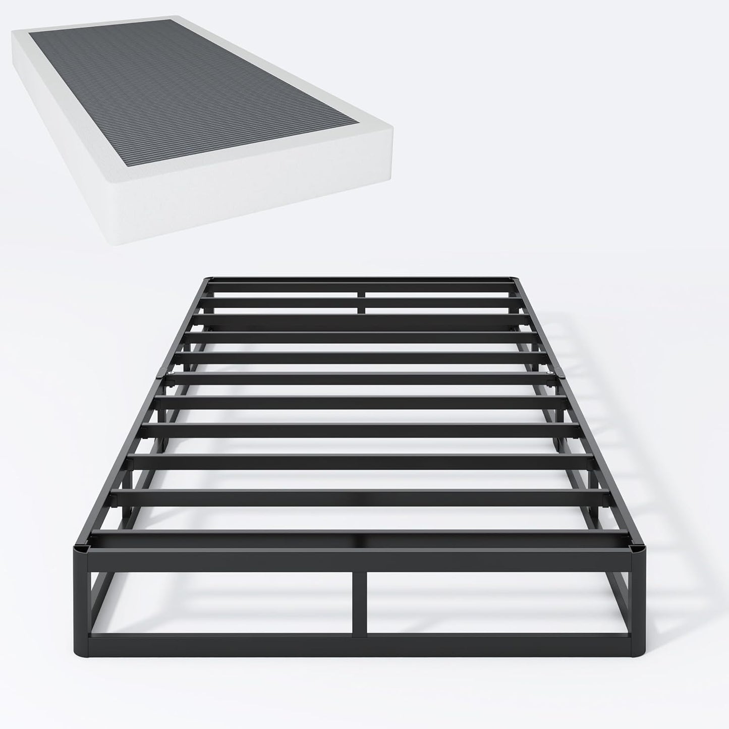 Box Spring Twin 7 Inch Heavy Duty Mattress Foundation for Comfort