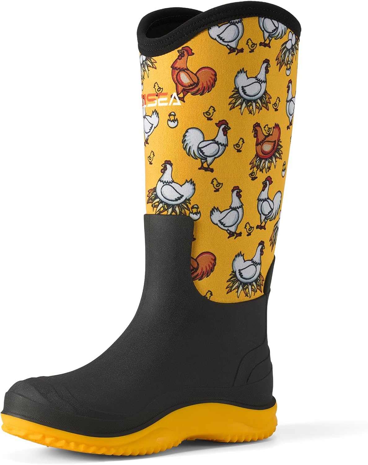HISEA Women's Waterproof Tall Garden Boots for Outdoor Activities