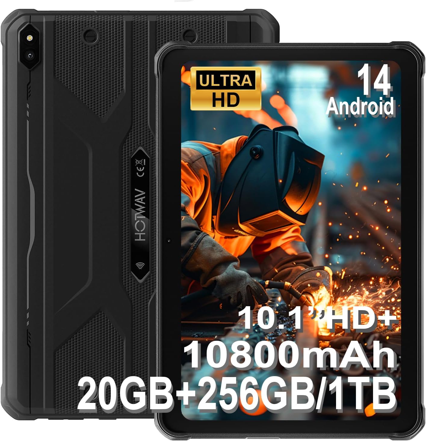 HOTWAV R10 Pro Rugged Tablet: 20GB RAM, 256GB Storage, IP68