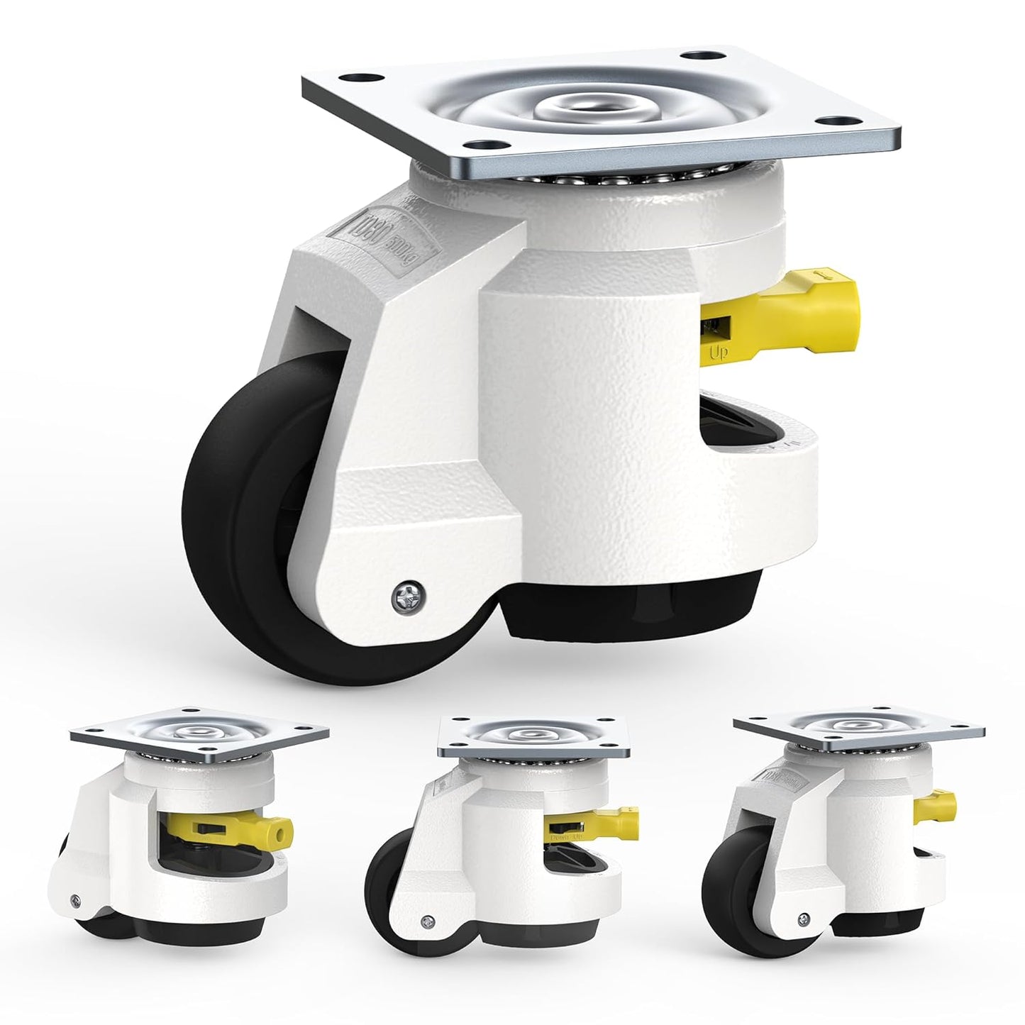 HOLKIE Leveling Casters with Ratchet Handle Design for Heavy Duty