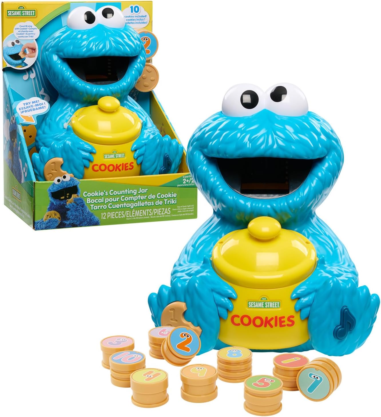 Sesame Street Cookie's Counting Jar - 20+ Sounds & Phrases! Ages 2+