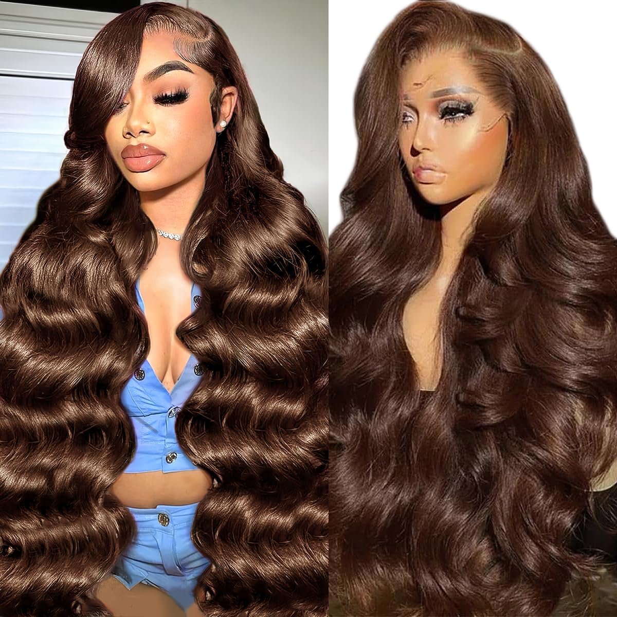 GOLFMAX Chocolate Brown Lace Front Wig for Stunning Looks