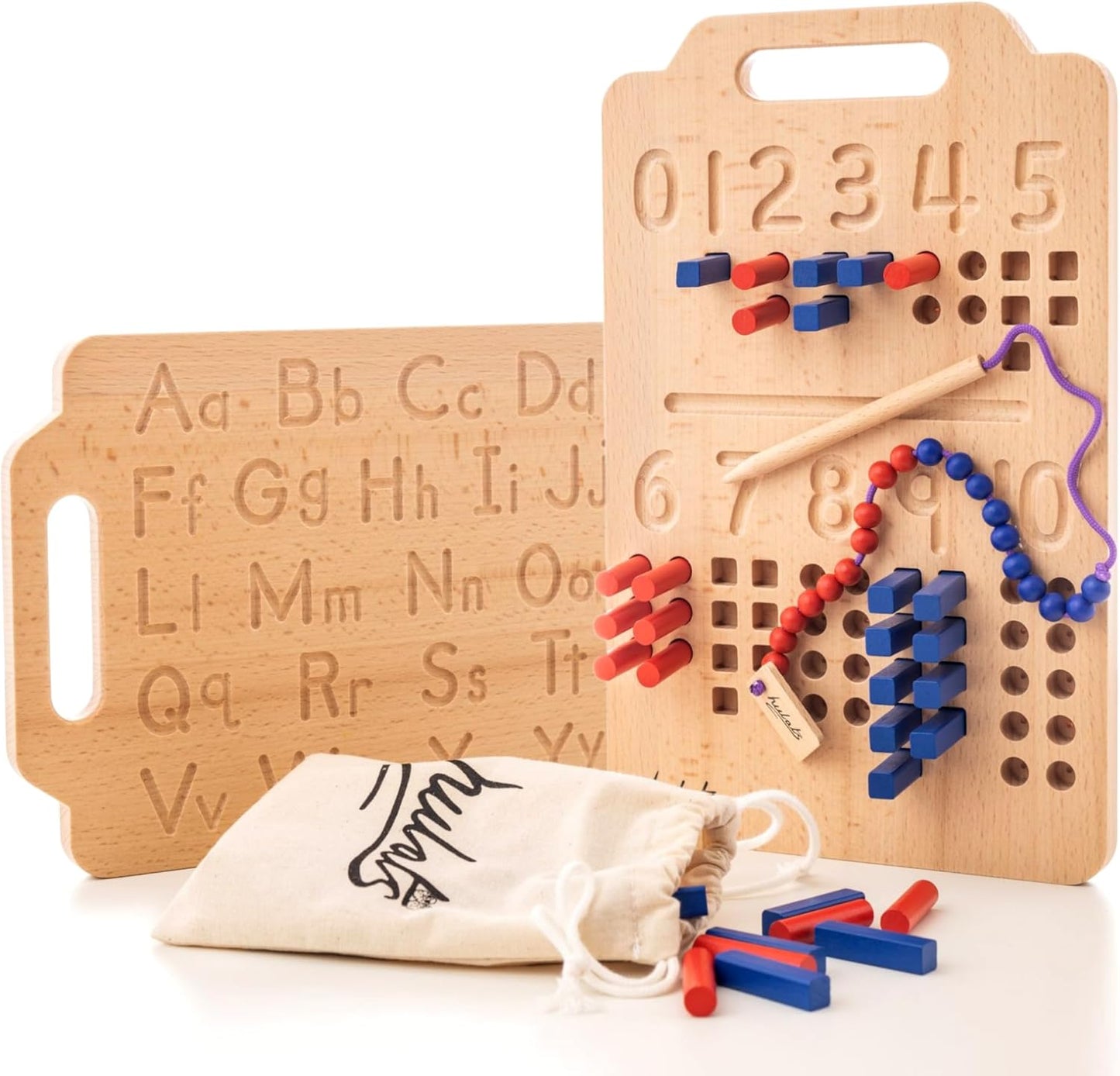Montessori Counting Peg Board for Fun Learning and Tracing