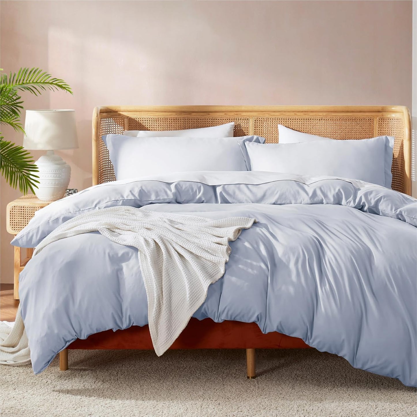 Nestl Ice Blue King Size Duvet Cover Set for Ultimate Comfort