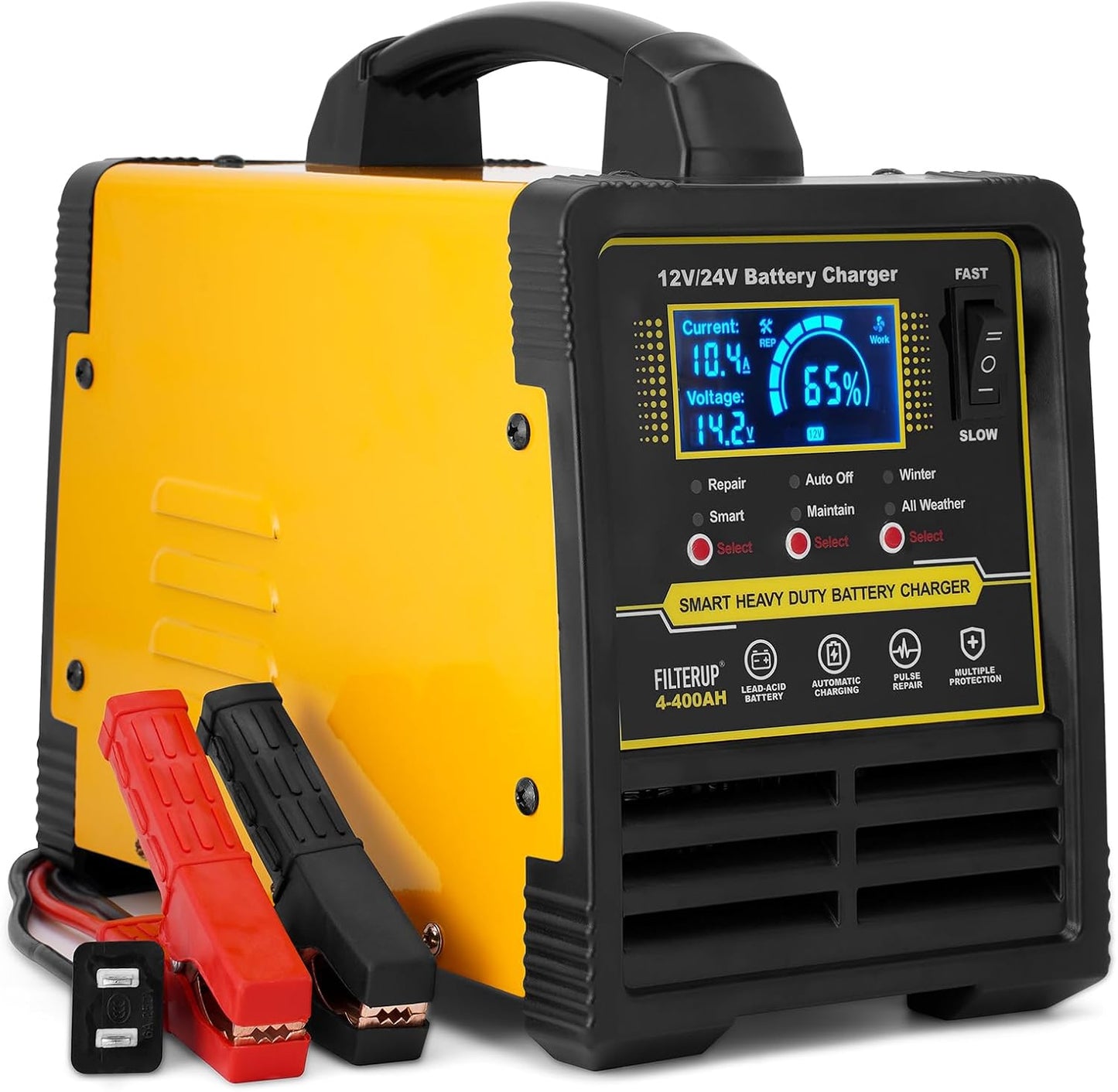 Smart Heavy Duty Battery Charger: Repair & Maintain Any Vehicle Quickly