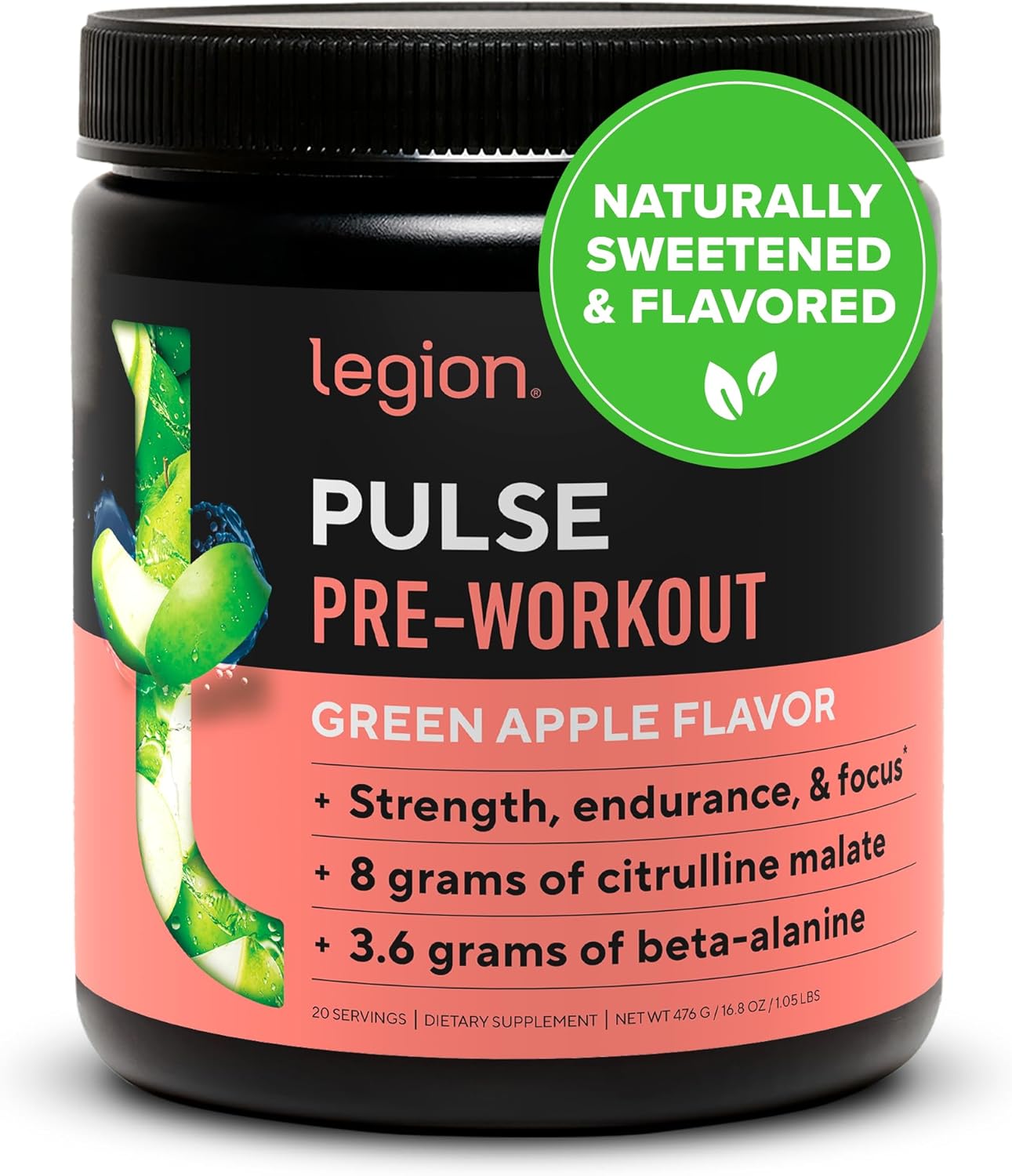 LEGION Pulse Pre Workout - All Natural Energy Boosting Drink