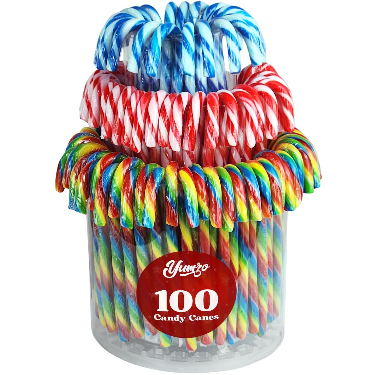 Christmas Candy Canes in Tutti Frutti and Peppermint Flavors