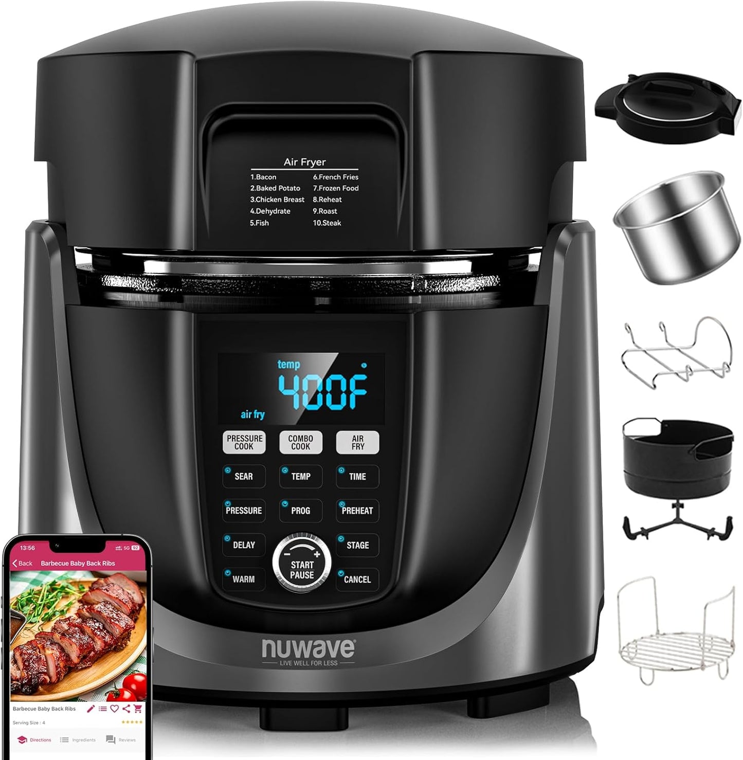 Nuwave Duet Combo: 300 Presets, Crisp&Tender Tech
