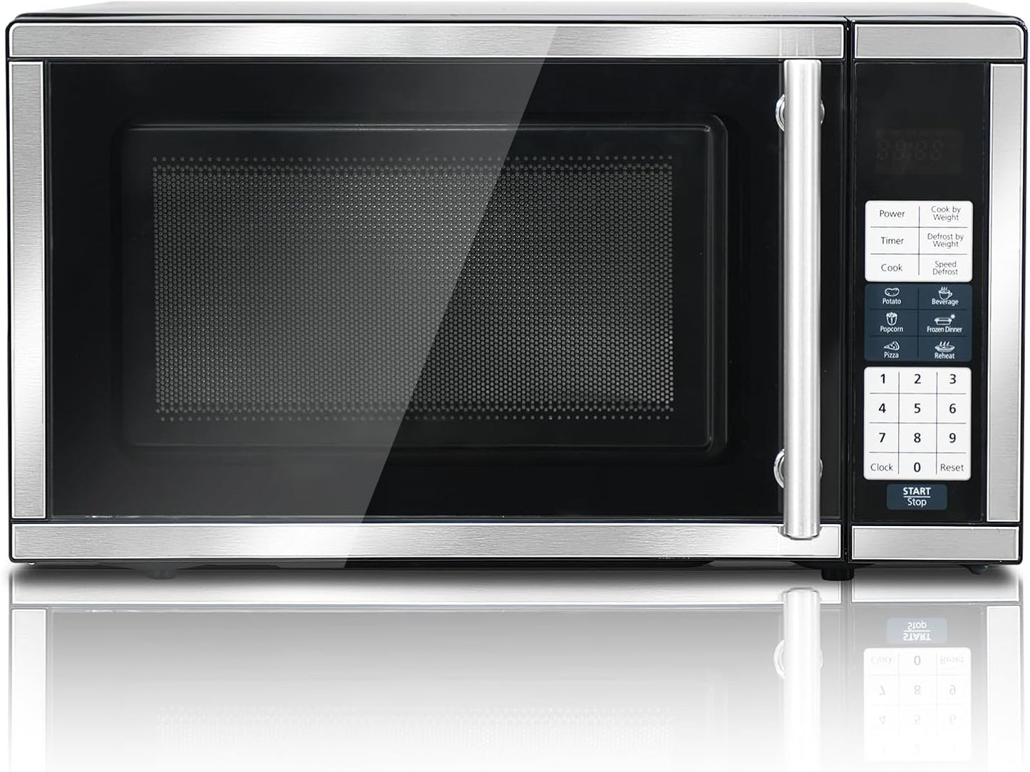 SMETA 700W Small Microwave Oven, 10 Power Levels, Compact Size