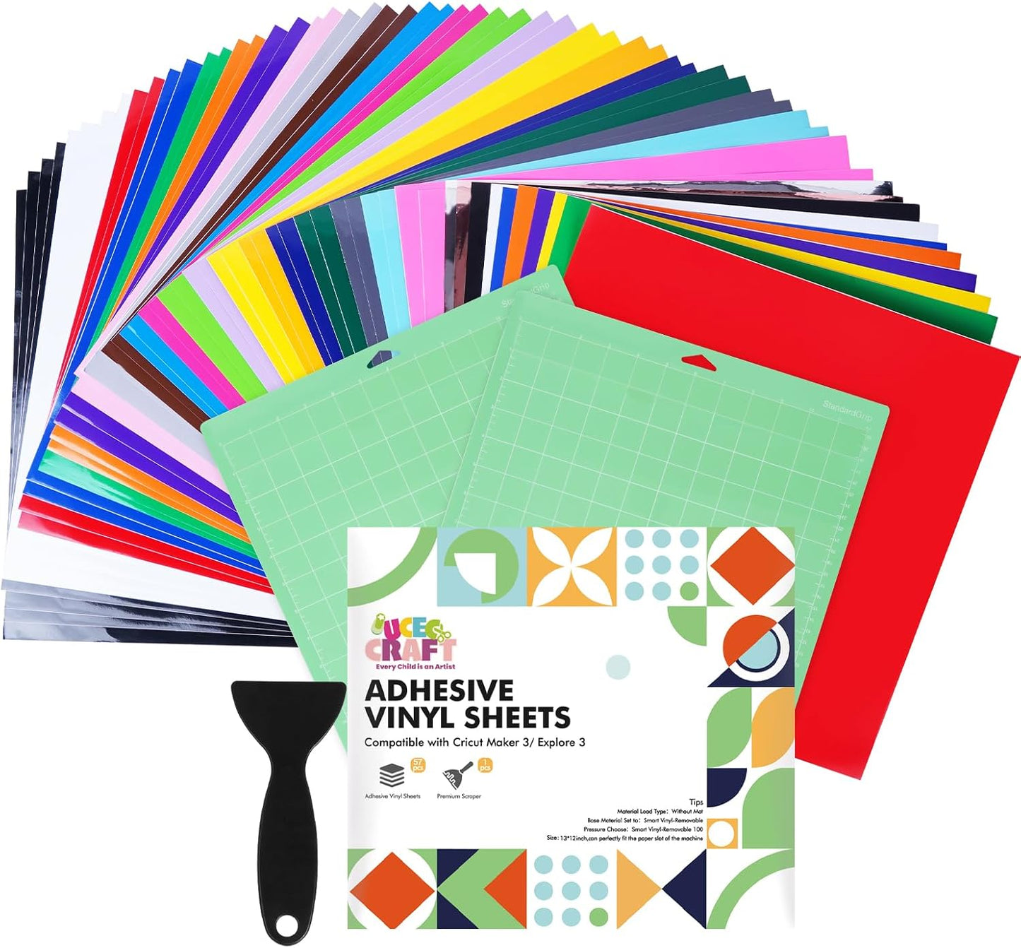 60 Pack Smart Vinyl Sheets for Cricut - Party Perfect!