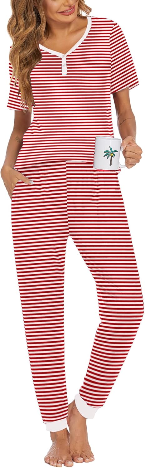 Ekouaer Pajamas for Women Set - Soft 2 Piece Lounge Set