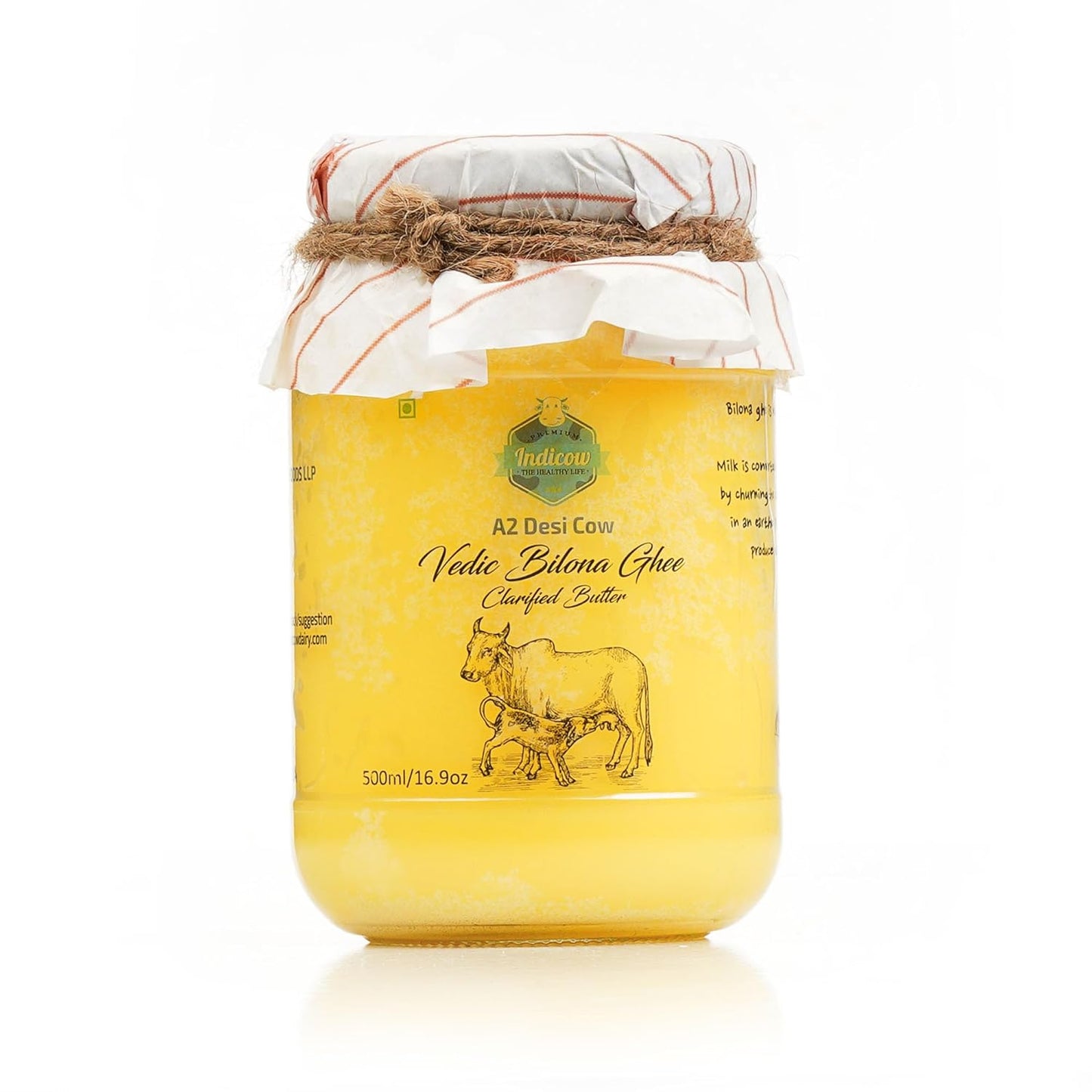 Pure A2 Cow Ghee from Indicow Farms - 500ml of Goodness