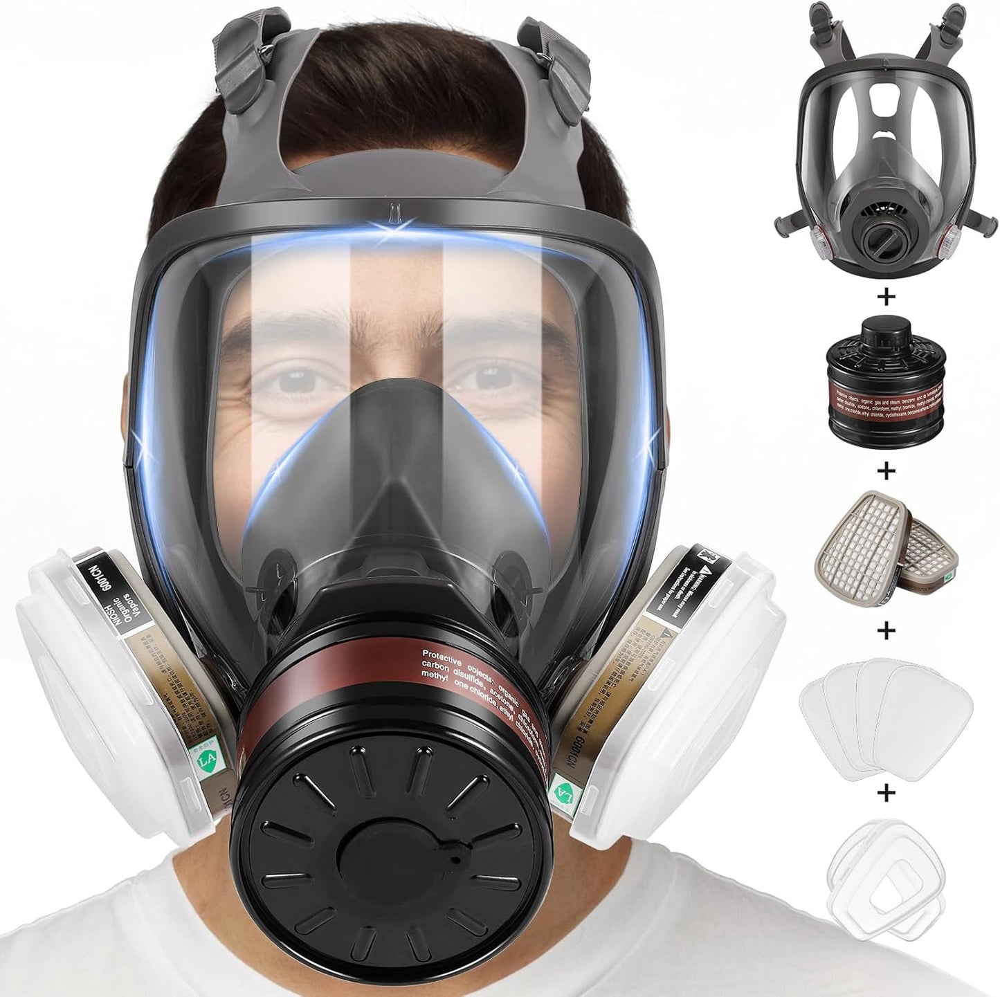 Full Face Respirator Mask for Chemical and Nuclear Protection