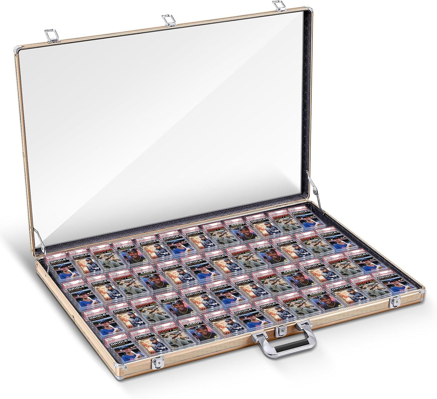Portable Aluminum Sports Card Display Case for Collectibles