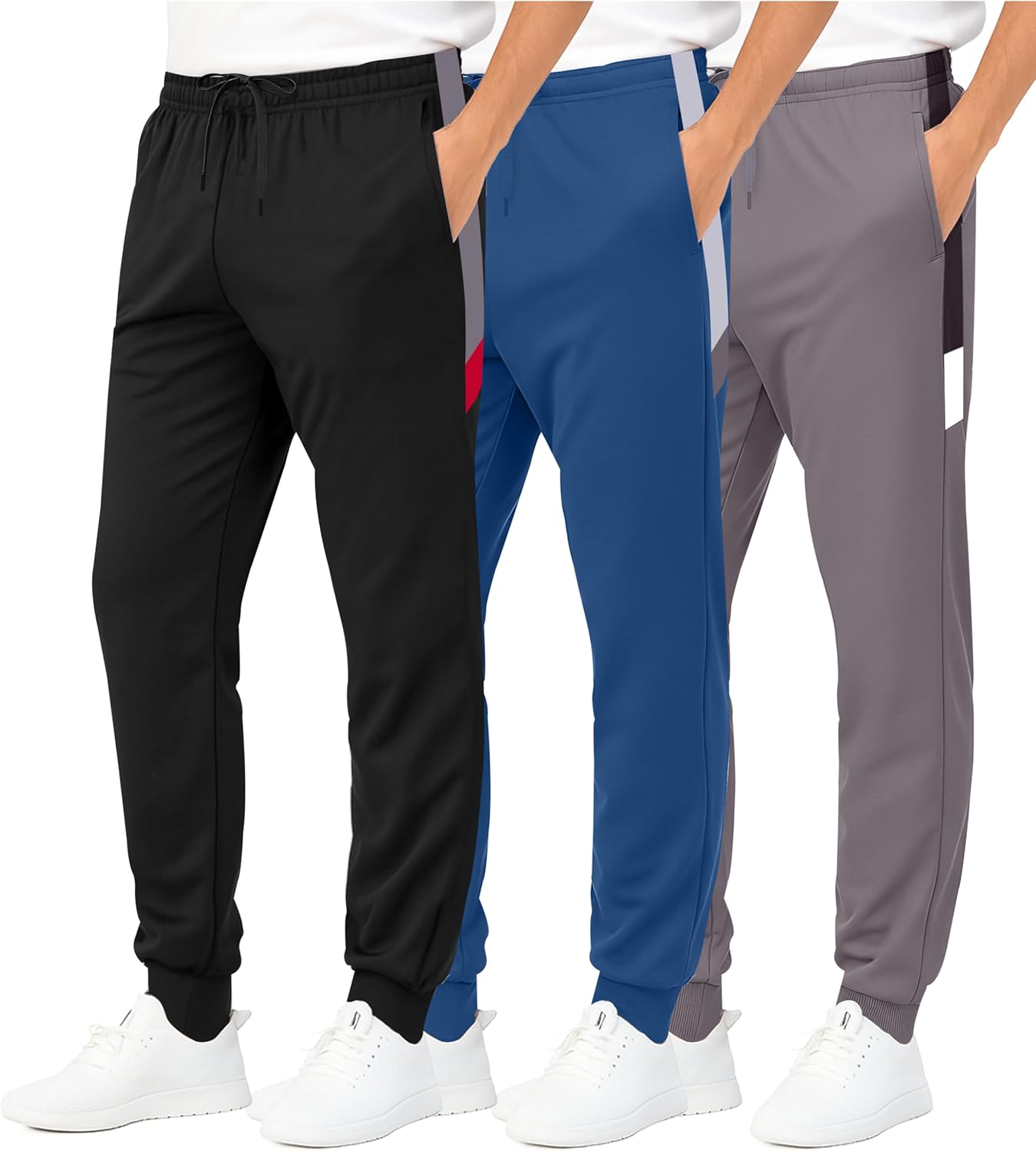 Boys Joggers with Pockets: Real Essentials 3 Pack for Kids