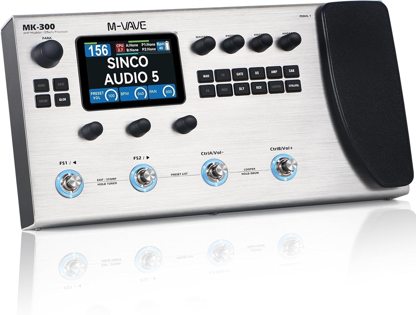 MK-300 Guitar Multi-Effects Pedal with 320+ Effects and More