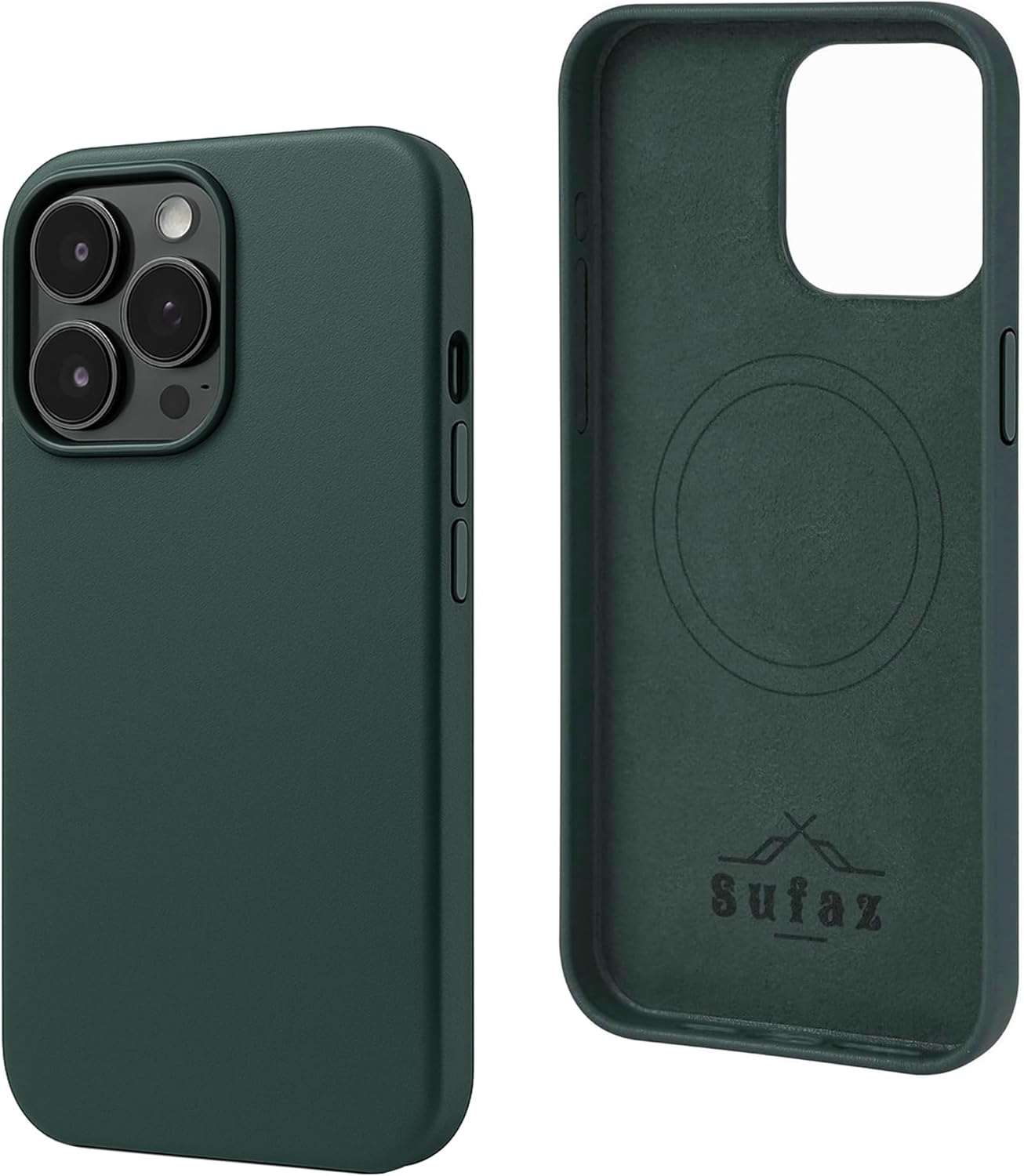 Premium Full-Grain Leather Case for iPhone 14 Pro Max - Green