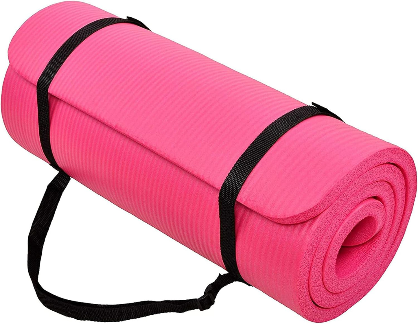 BalanceFrom 1 Thick Yoga Mat Set for Home Workout